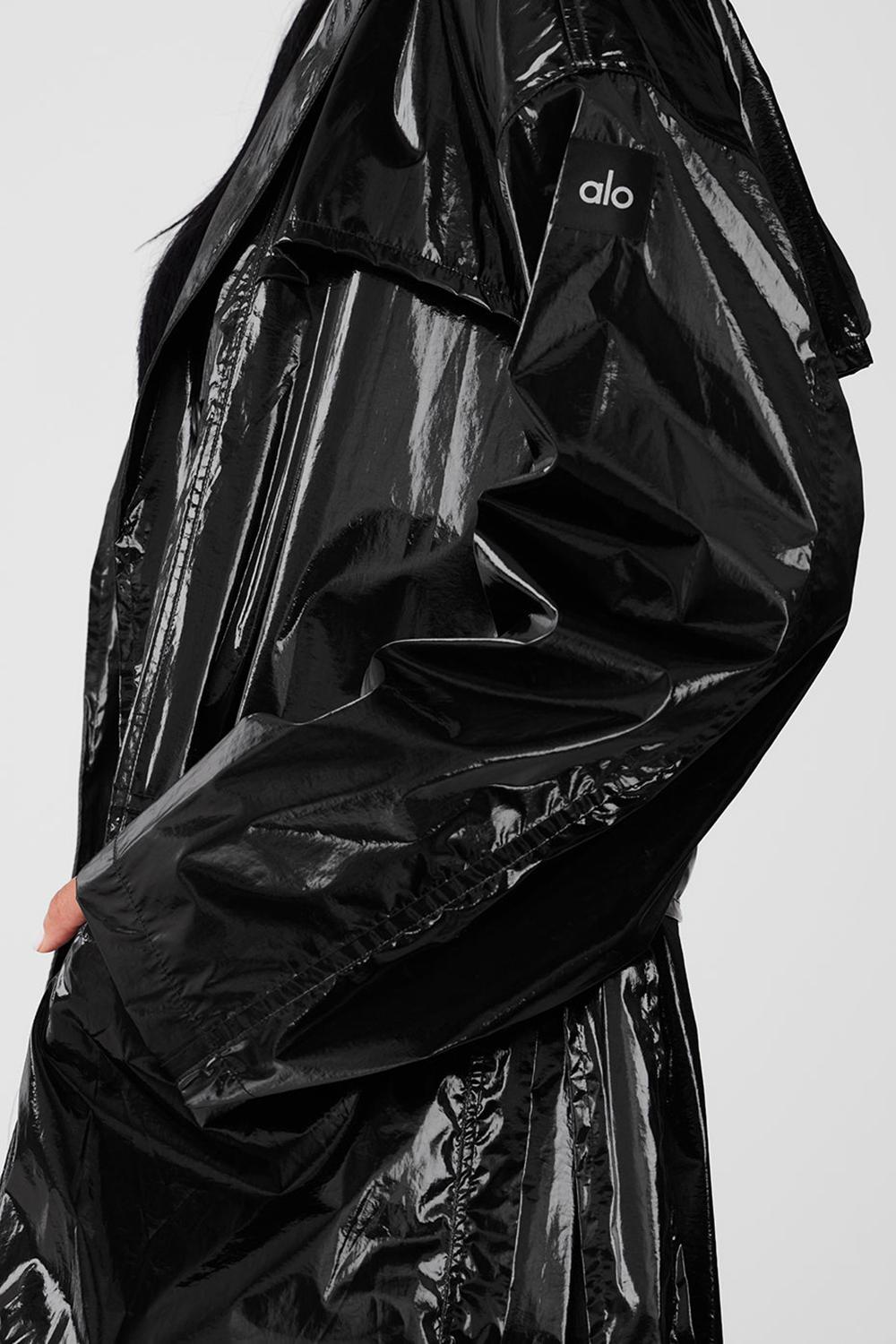 Alo Yoga Metallic Break Line Donna Trench Nere | Italia  WIQ-521473
