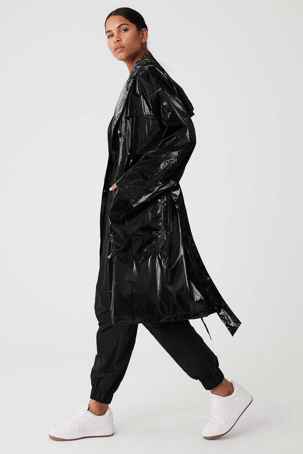 Alo Yoga Metallic Break Line Donna Trench Nere | Italia  WIQ-521473