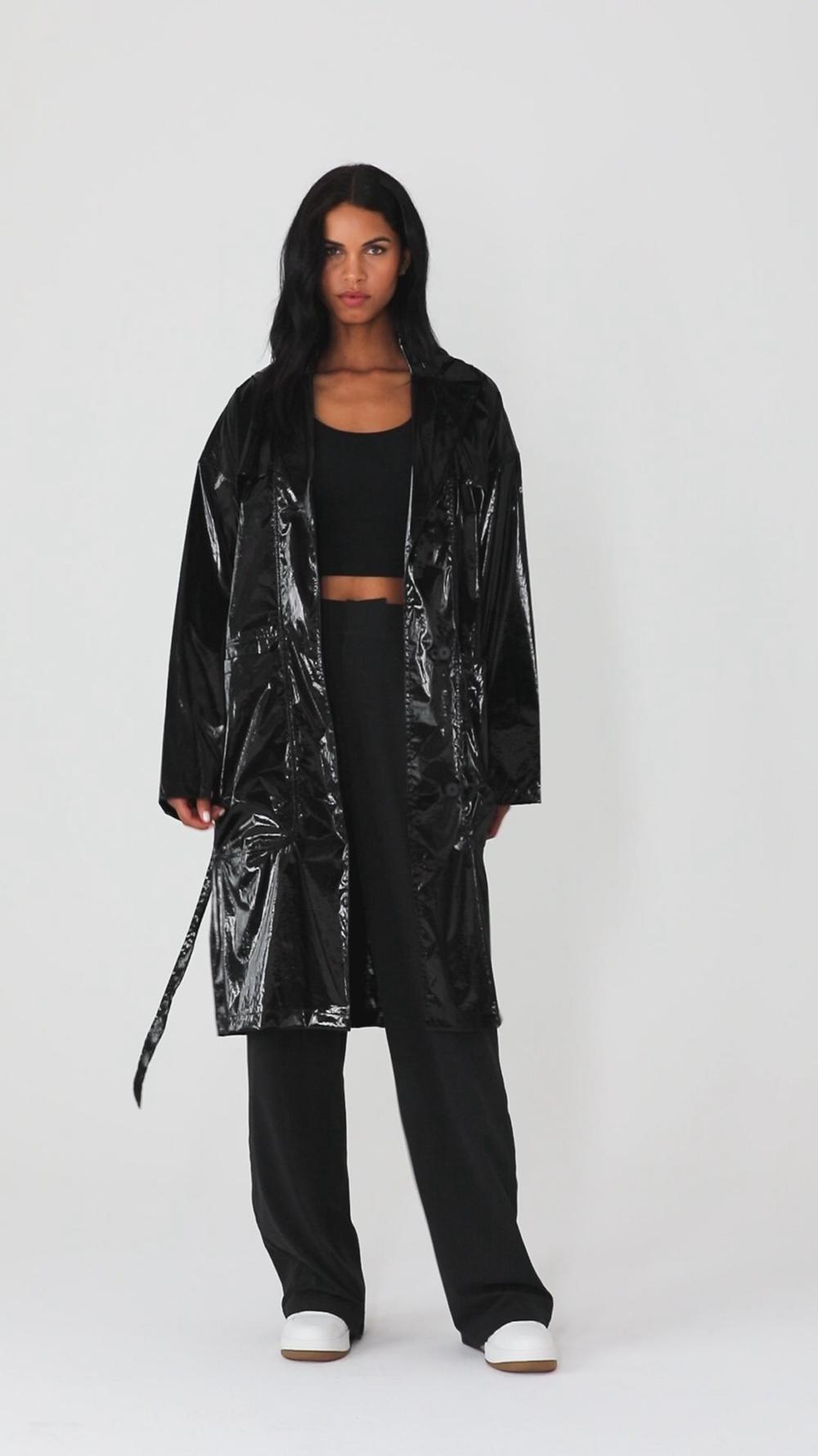Alo Yoga Metallic Break Line Donna Trench Nere | Italia  WIQ-521473