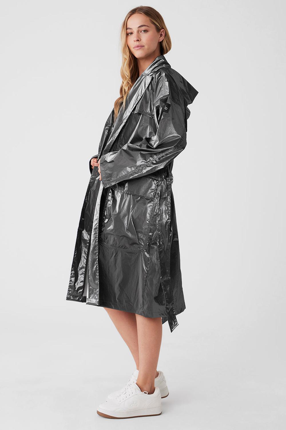 Alo Yoga Metallic Break Line Donna Trench Argento | Italia  IAU-821765