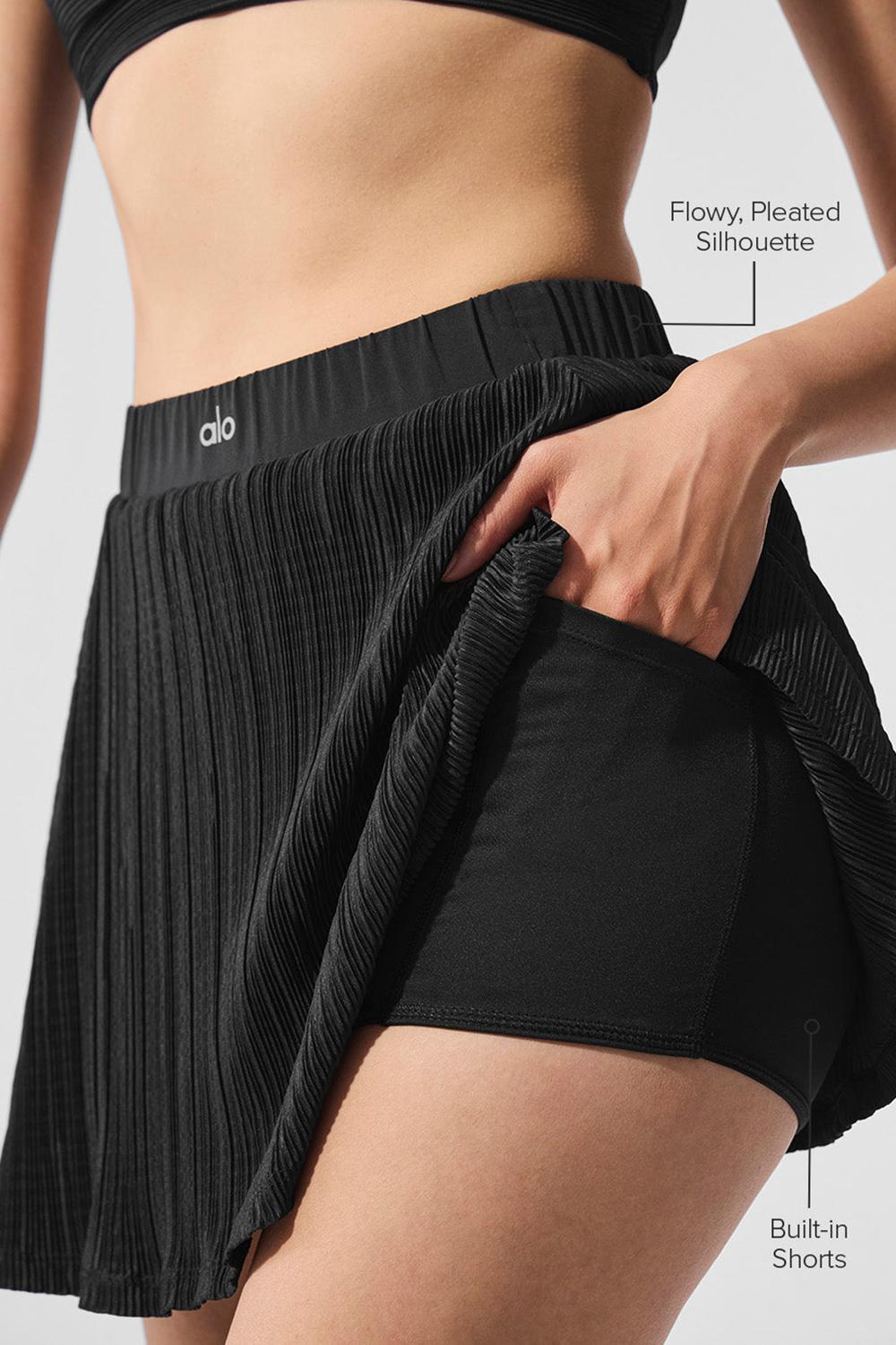 Alo Yoga Micro Plisse Tennis Donna Gonna Nere | Italia  BFK-519860