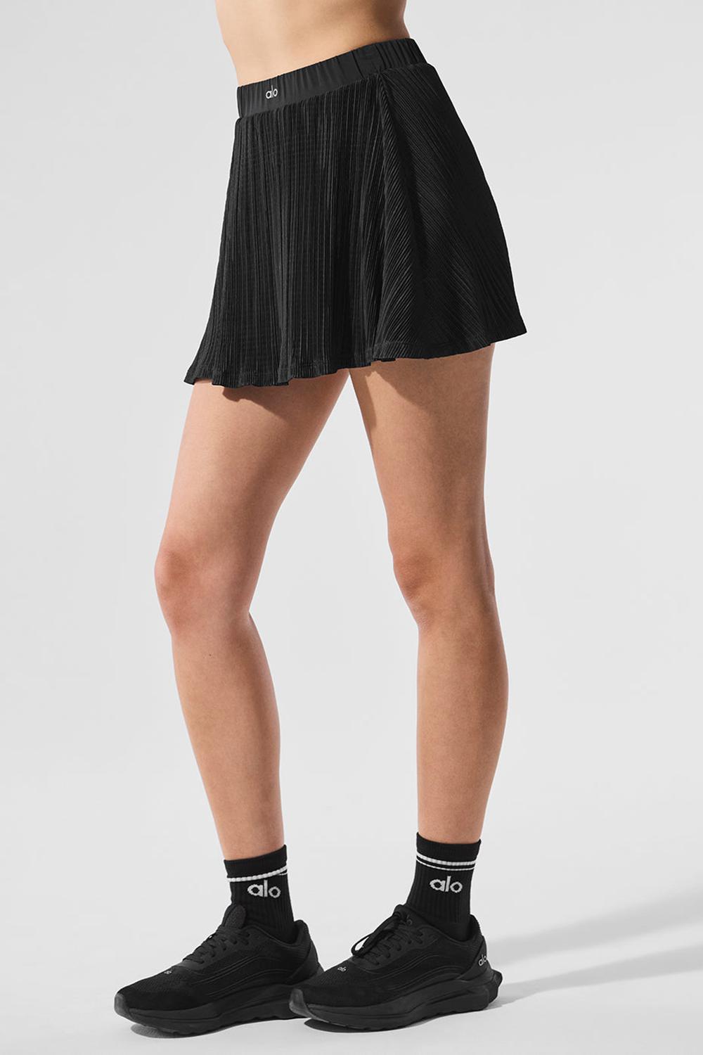 Alo Yoga Micro Plisse Tennis Donna Gonna Nere | Italia  BFK-519860