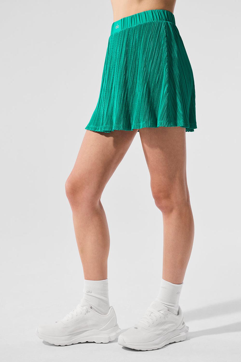 Alo Yoga Micro Plisse Tennis Donna Gonna Verdi | Italia  ABL-173045