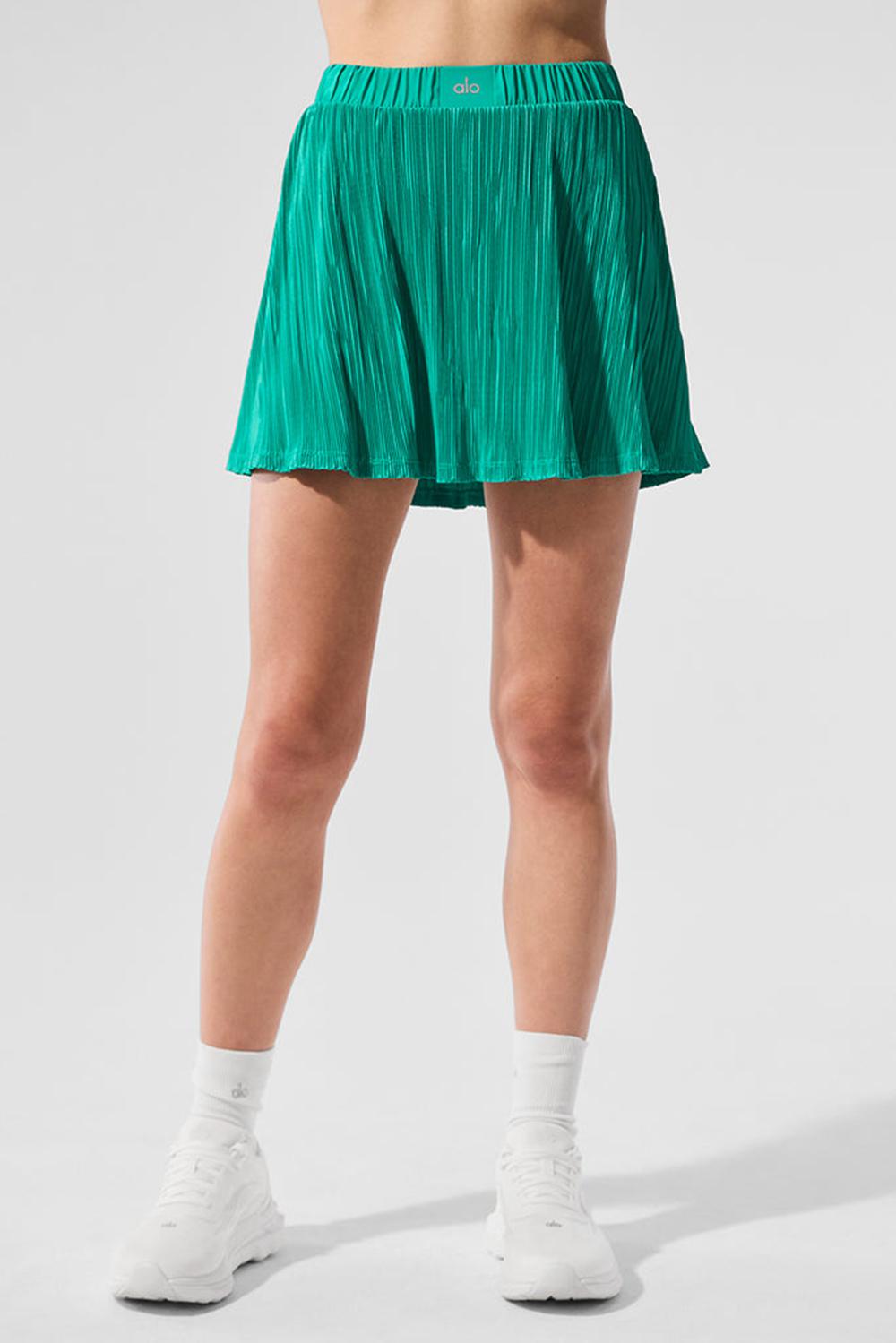 Alo Yoga Micro Plisse Tennis Donna Gonna Verdi | Italia  ABL-173045