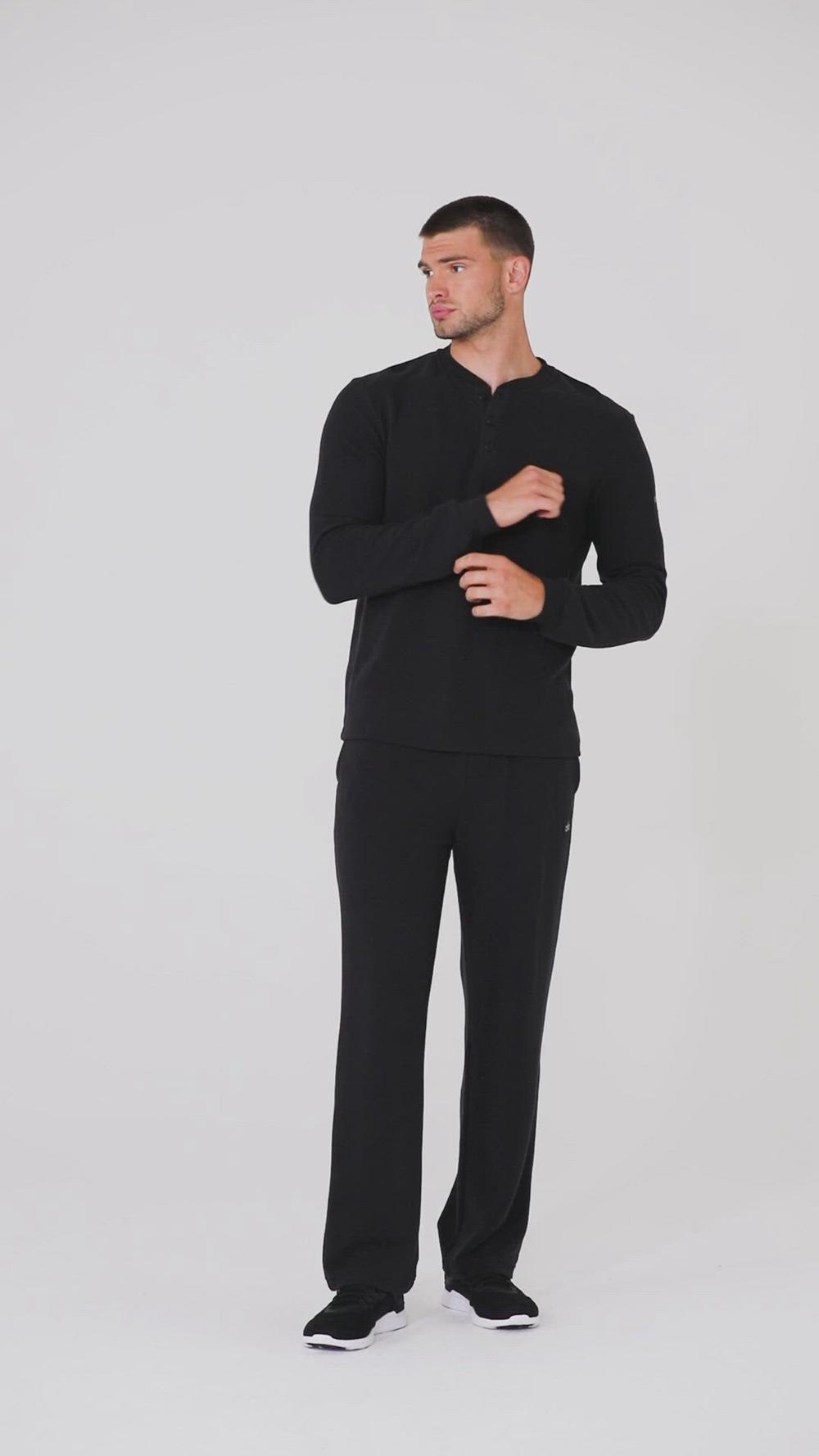 Alo Yoga Micro Waffle Fast Break Henley Uomo Top Grigie | Italia  SGI-652943