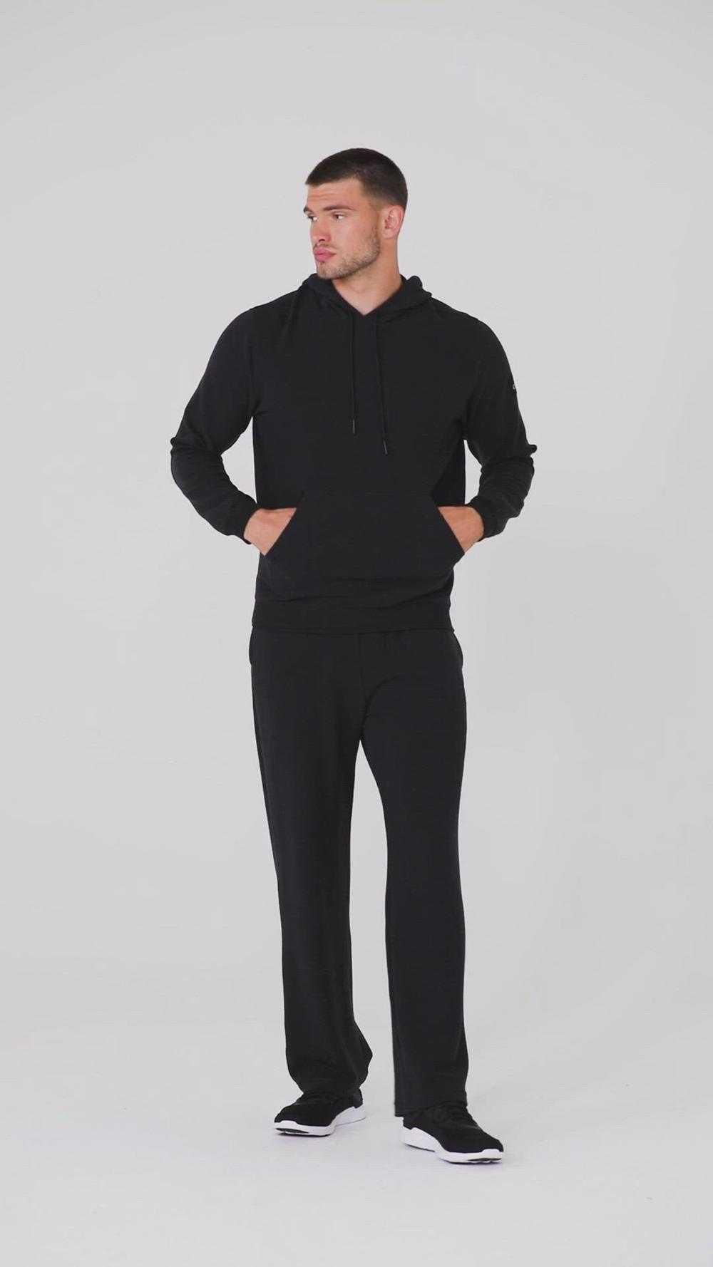 Alo Yoga Micro Waffle Fast Break Uomo Felpa con Cappuccio Nere | Italia  AWL-894130