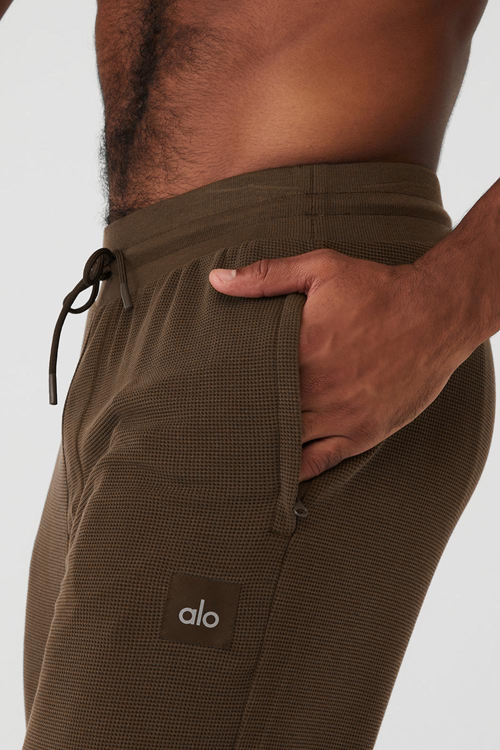 Alo Yoga Micro Waffle Fast Break Uomo Sweatpant Espresso | Italia  RZB-457280