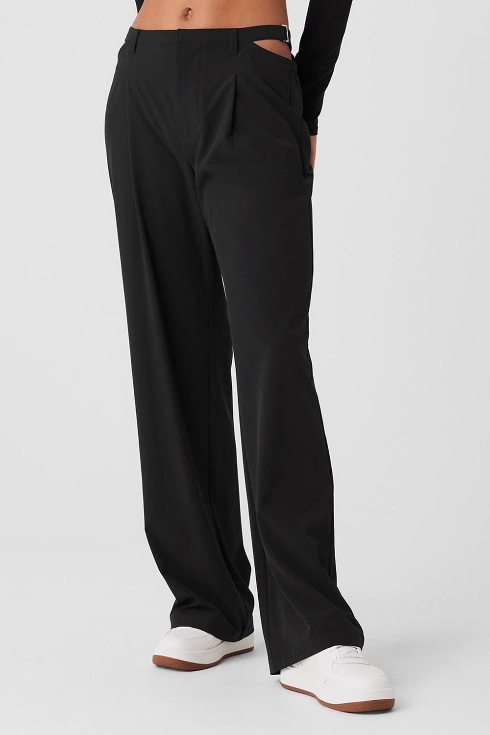 Alo Yoga Mid-Rise Showdown Donna Pant Nere | Italia  PBM-673158