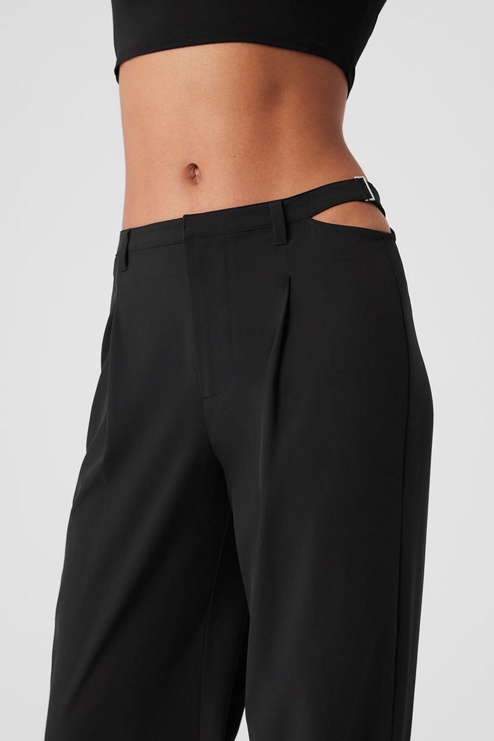 Alo Yoga Mid-Rise Showdown Donna Pant Nere | Italia  PBM-673158