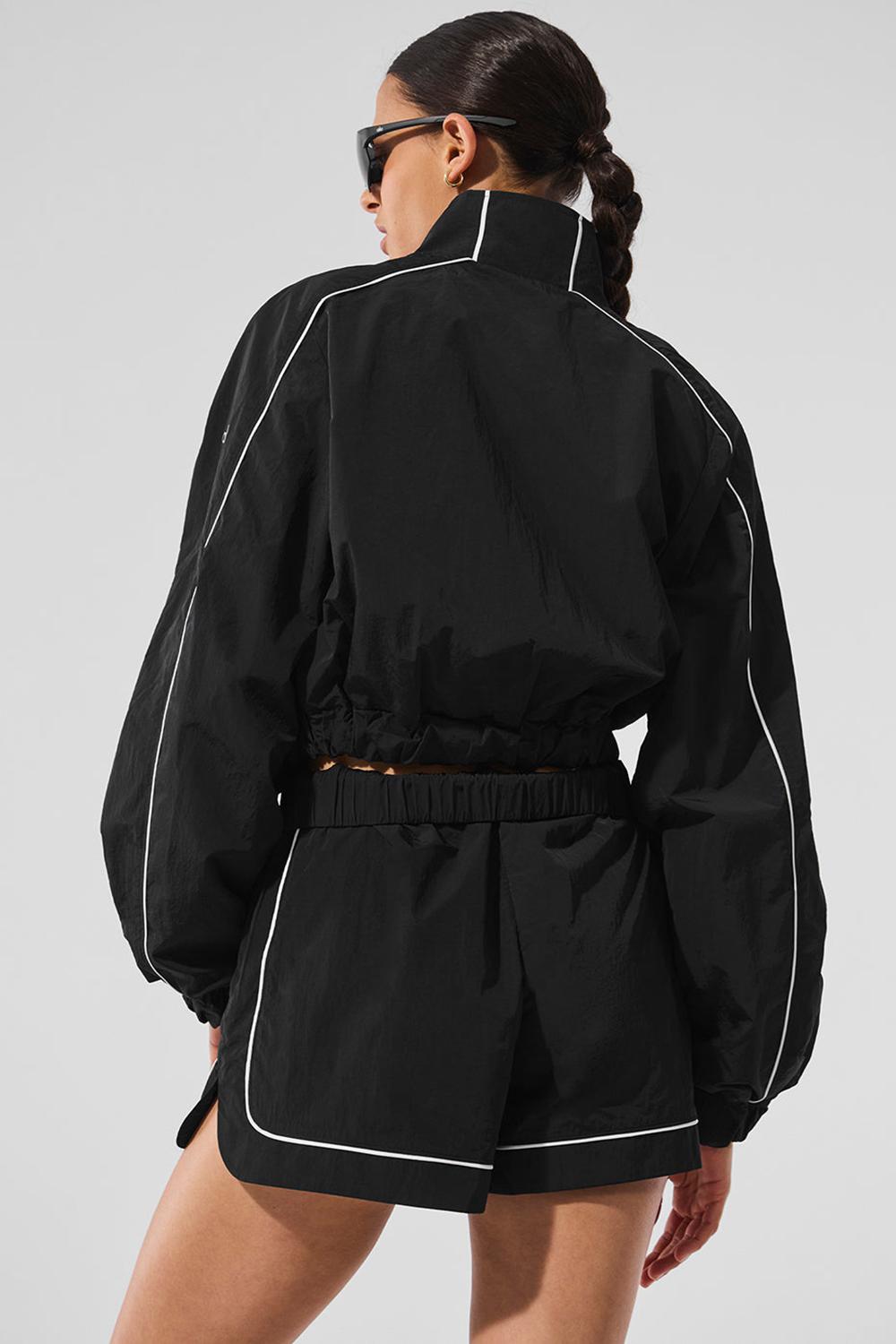 Alo Yoga Motivate Full-Zip Track Donna Giacca Nere Bianche | Italia  FSQ-173650