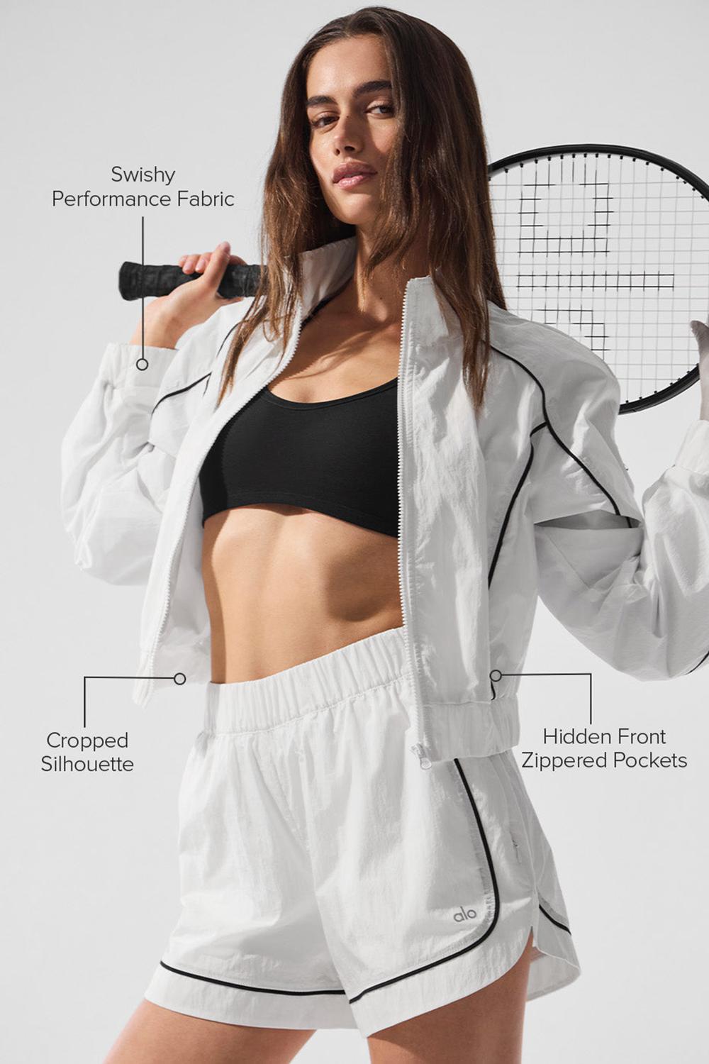 Alo Yoga Motivate Full-Zip Track Donna Giacca Bianche Nere | Italia  AFB-843570