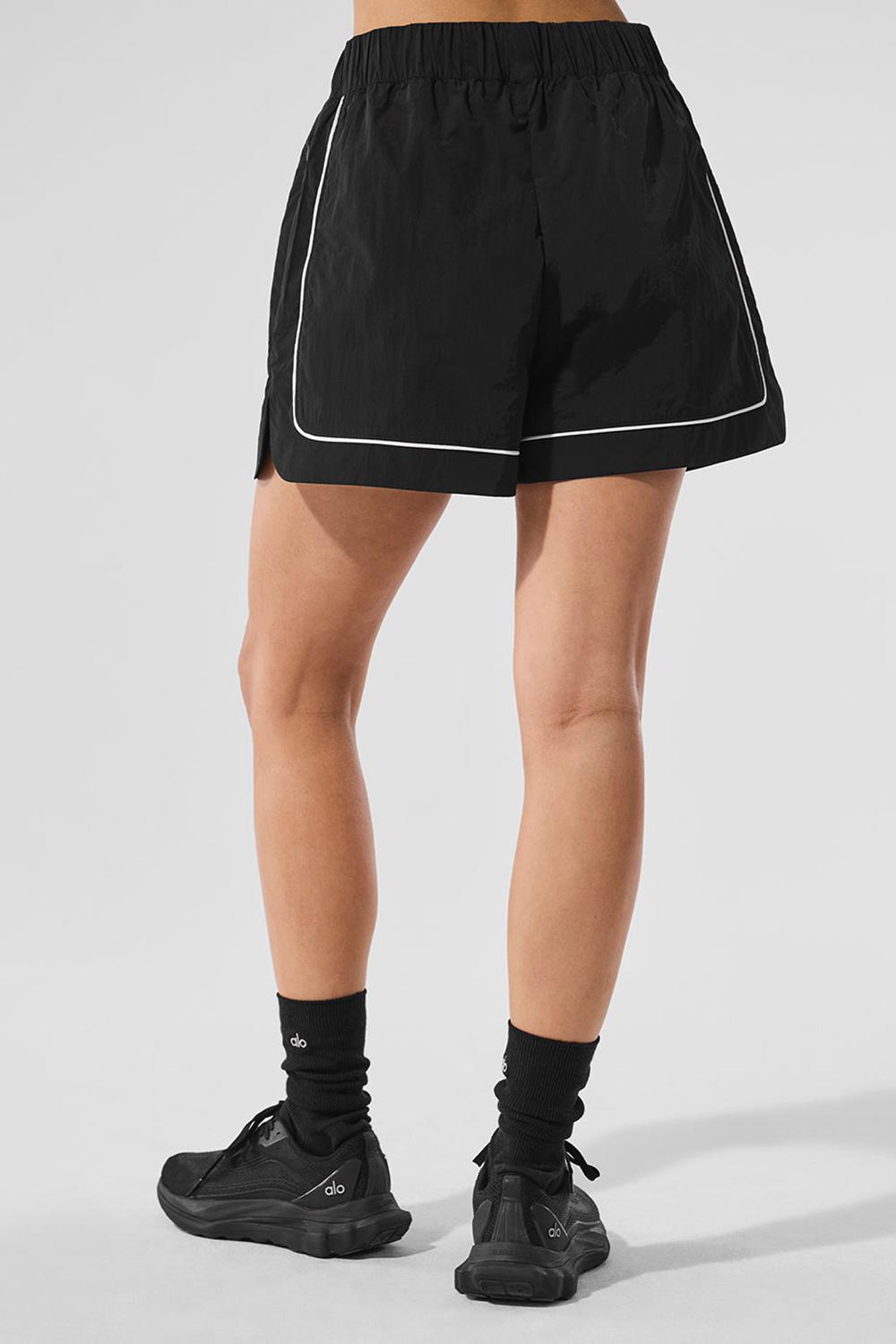Alo Yoga Motivate Track Donna Short Nere Bianche | Italia  BDP-469203