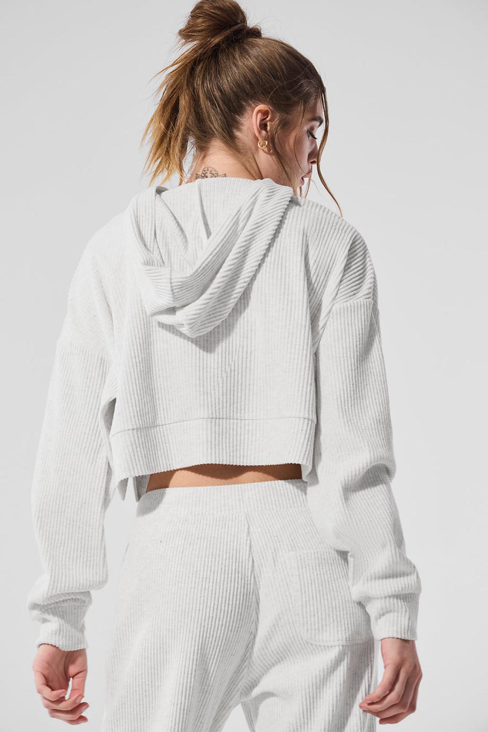 Alo Yoga Muse Donna Felpa con Cappuccio Bianche | Italia  GRO-783415