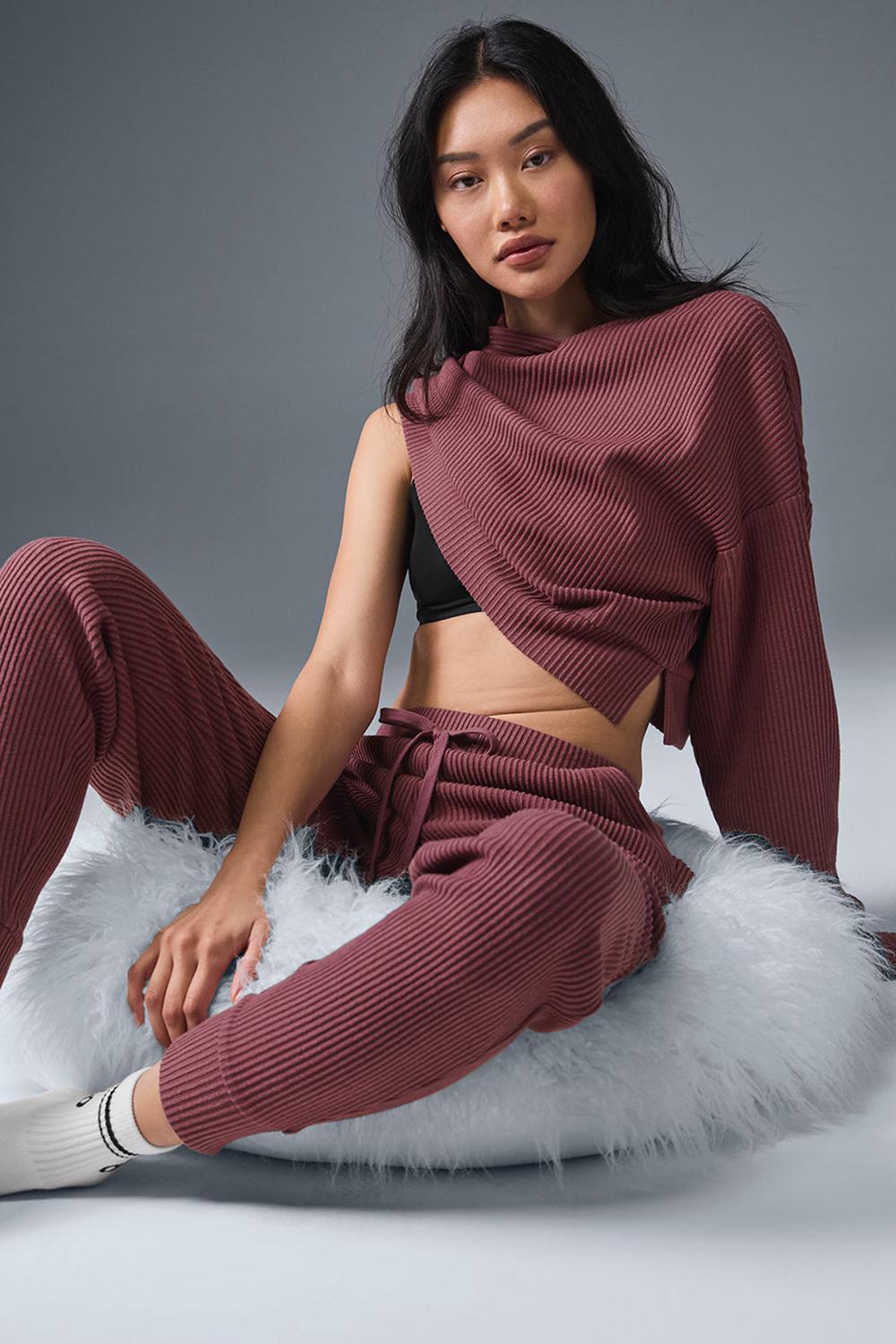 Alo Yoga Muse Donna Sweatpant Bordeaux | Italia  HPT-450826