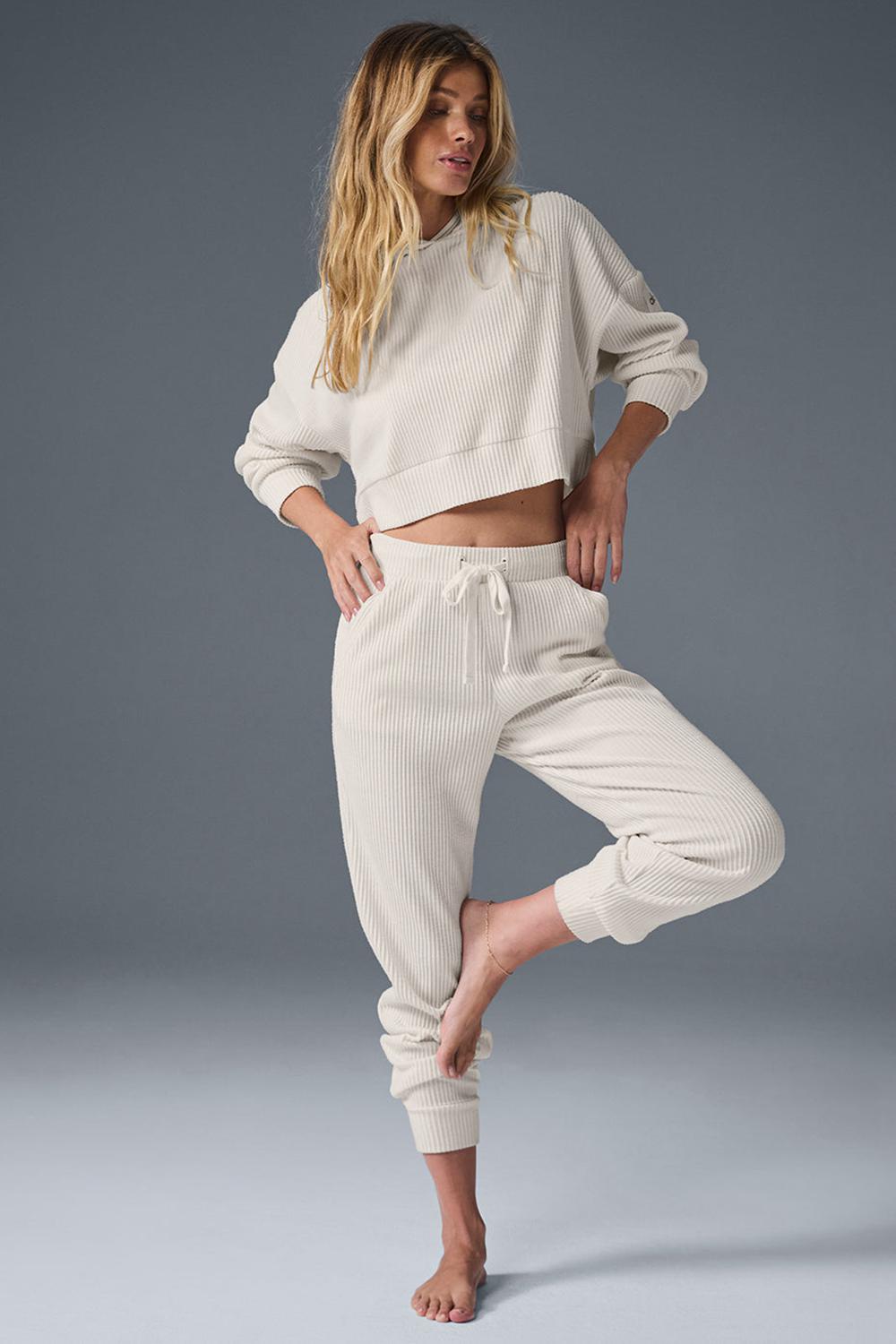 Alo Yoga Muse Donna Sweatpant Ivory | Italia  PQM-863597