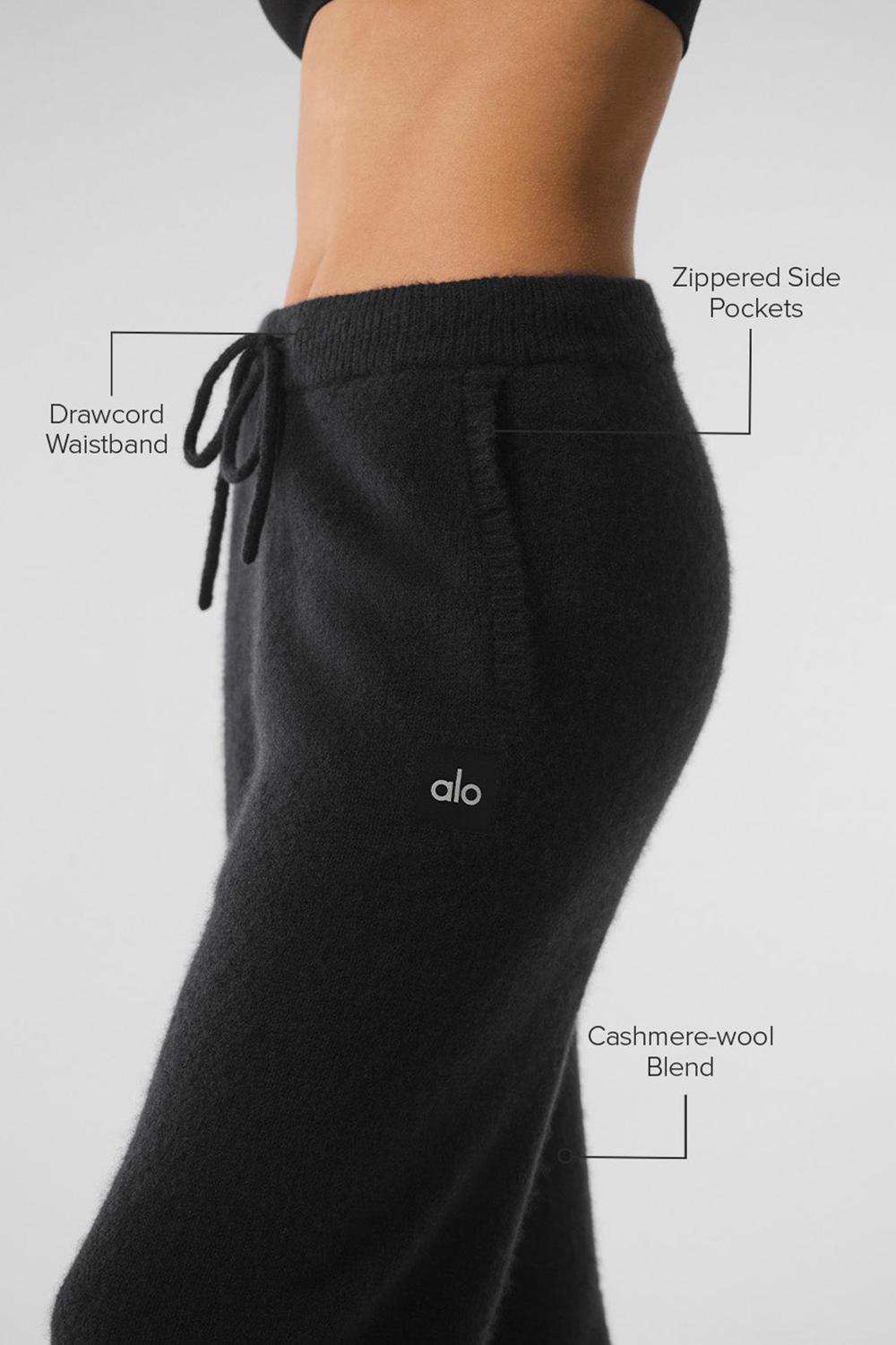 Alo Yoga New Class Cashmere Donna Sweatpant Nere | Italia  INA-531069