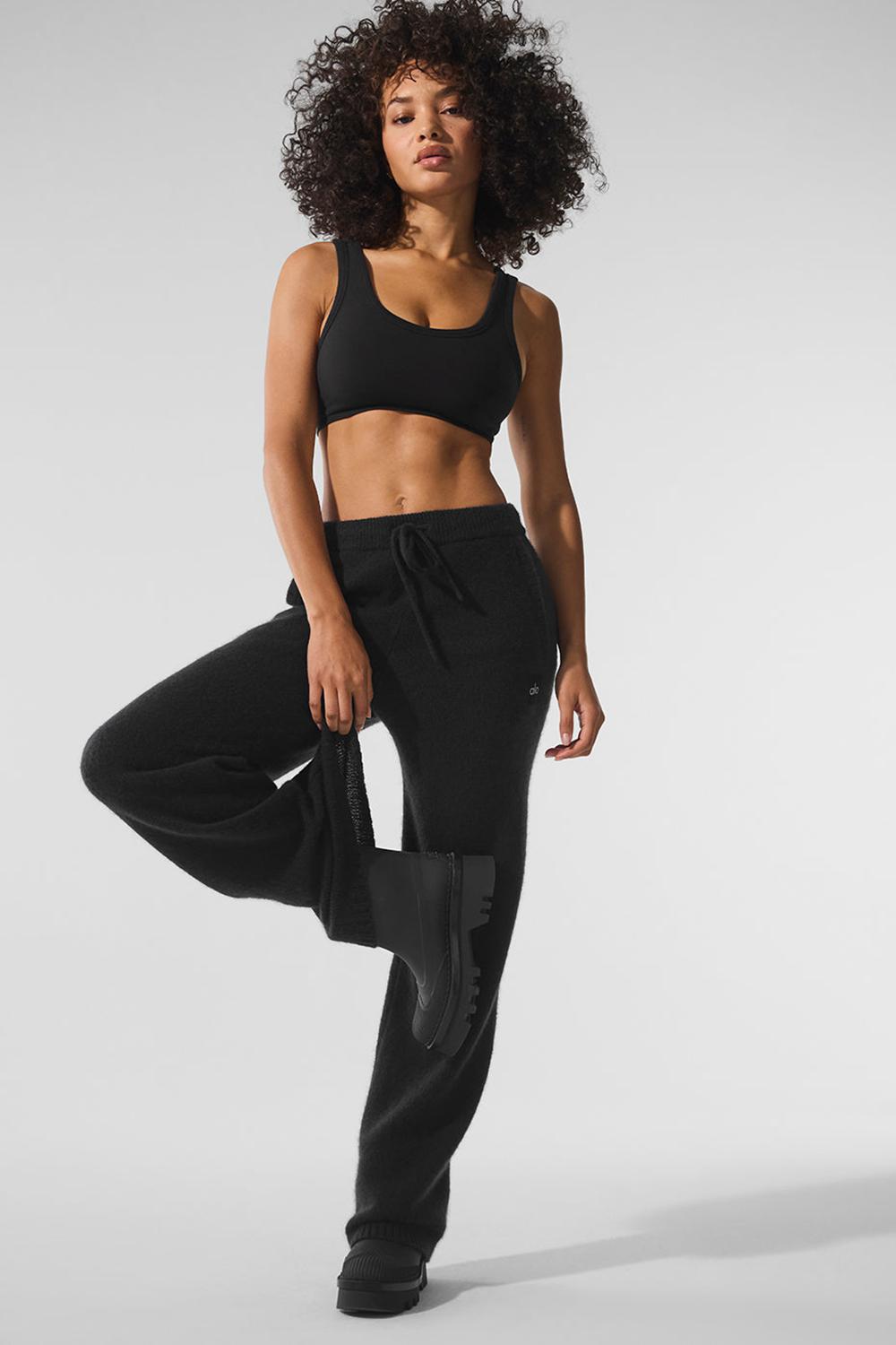 Alo Yoga New Class Cashmere Donna Sweatpant Nere | Italia  INA-531069