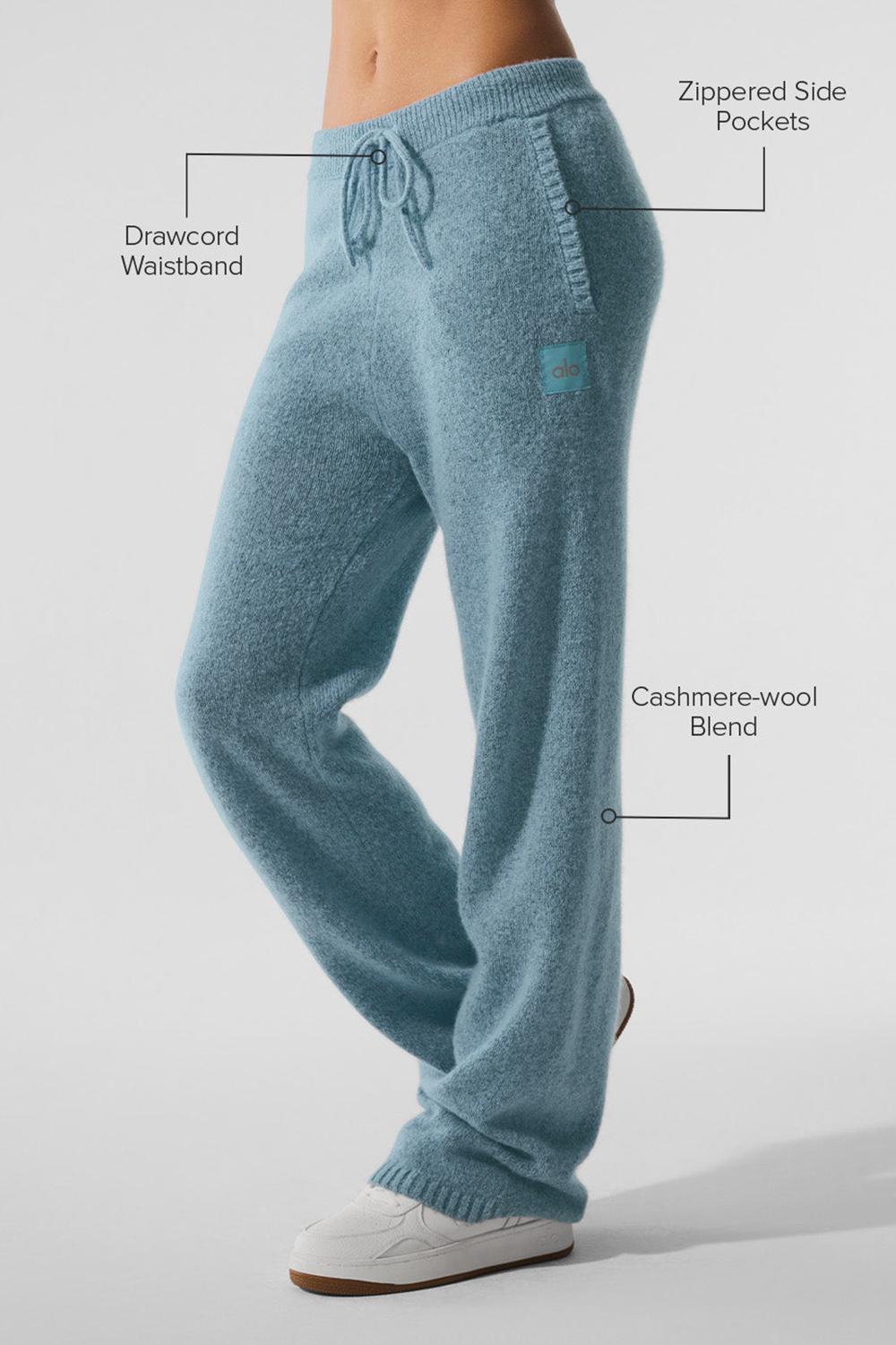 Alo Yoga New Class Cashmere Donna Sweatpant Blu | Italia  GSC-098361