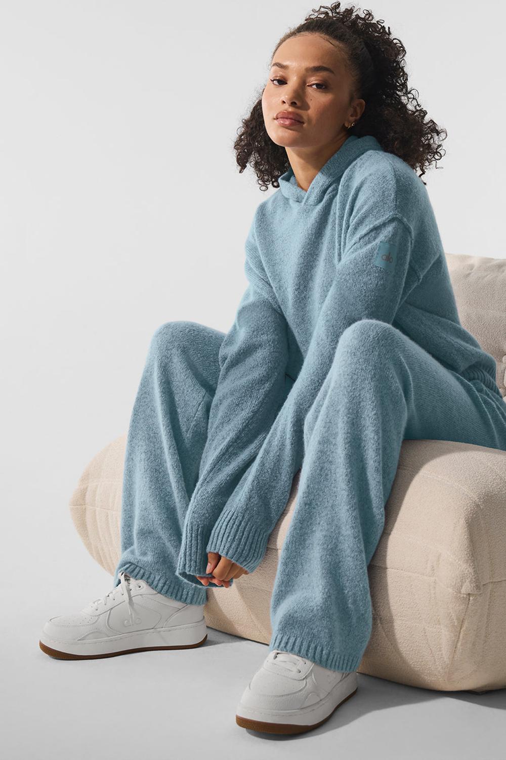 Alo Yoga New Class Cashmere Donna Sweatpant Blu | Italia  GSC-098361