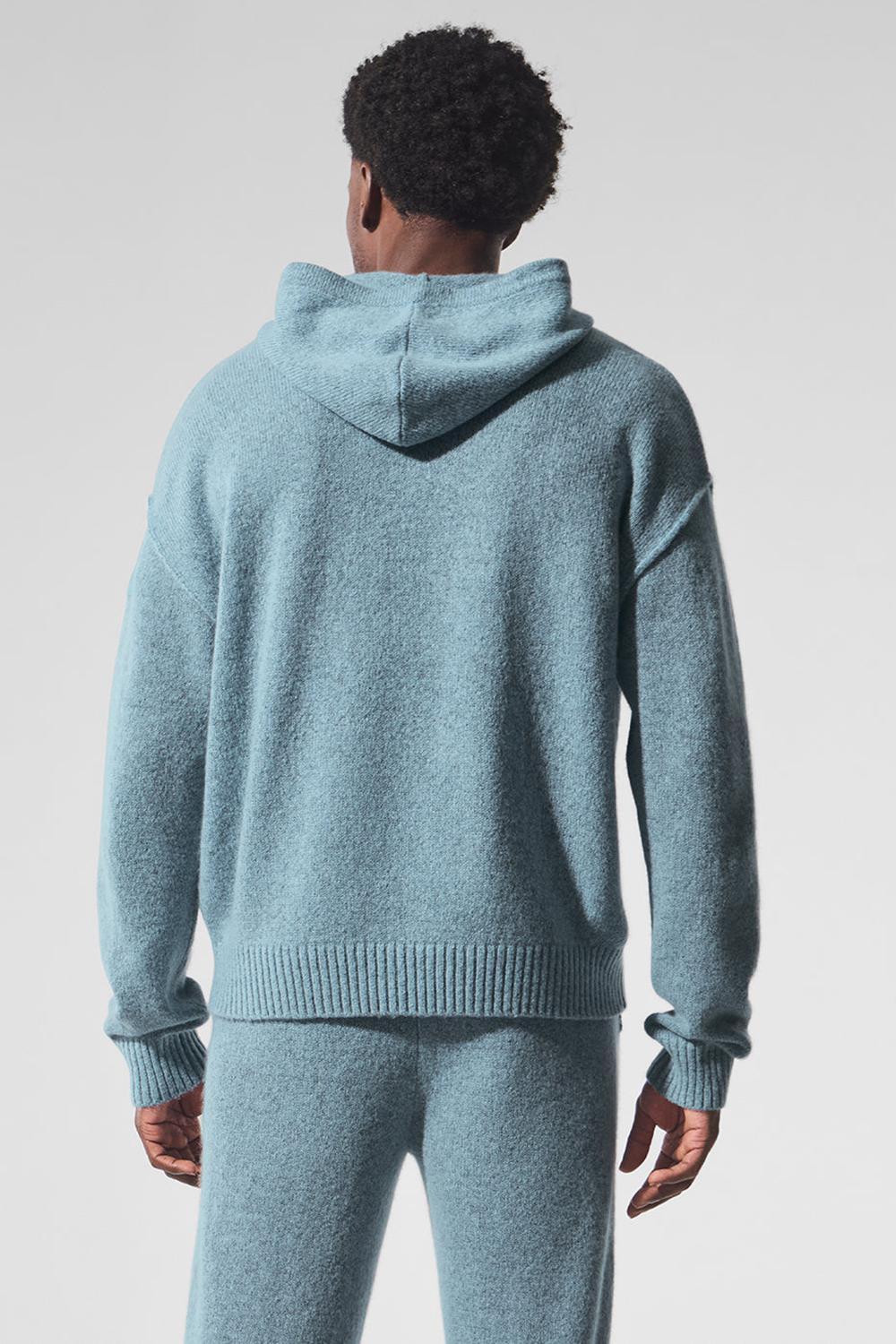 Alo Yoga New Class Cashmere Uomo Felpa con Cappuccio Blu | Italia  IYT-013928
