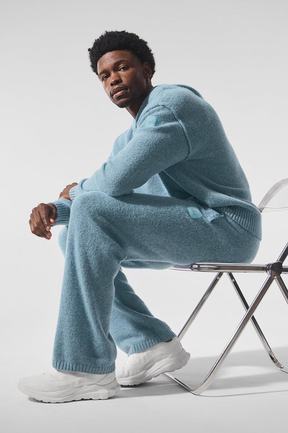 Alo Yoga New Class Cashmere Uomo Sweatpant Blu | Italia  JHQ-628701