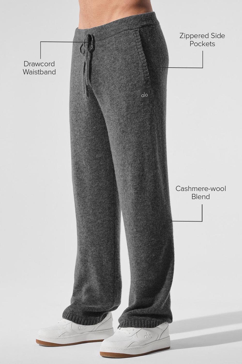 Alo Yoga New Class Cashmere Uomo Sweatpant Platino Grigie | Italia  QRZ-869405