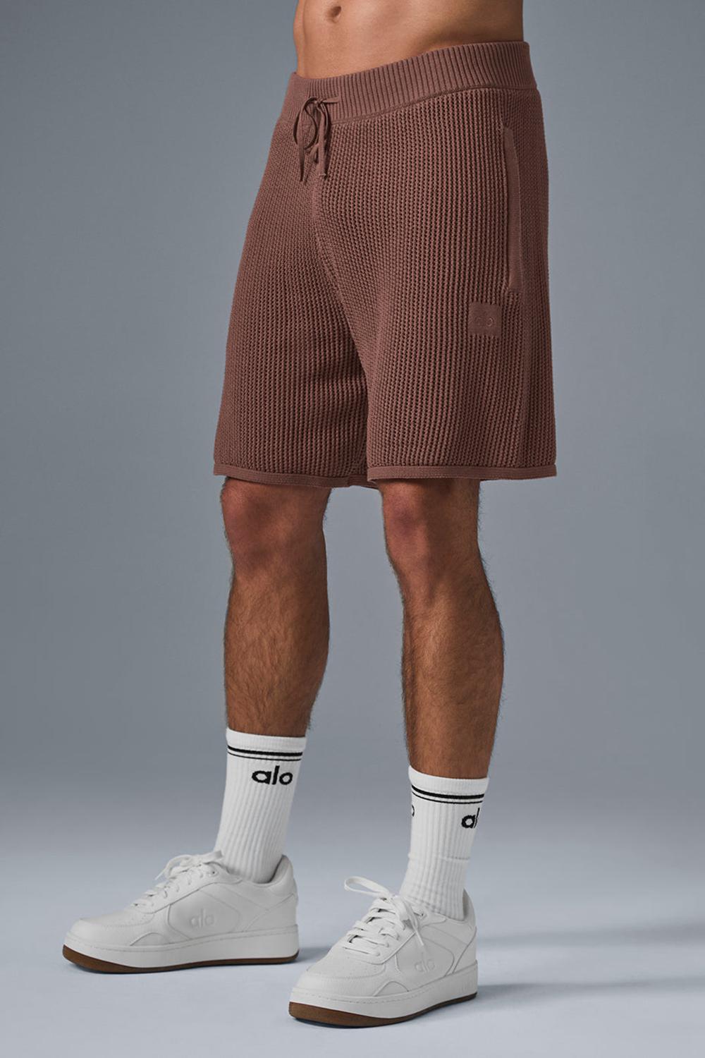 Alo Yoga Open-Knit Uomo Short Chestnut | Italia  PFC-912584