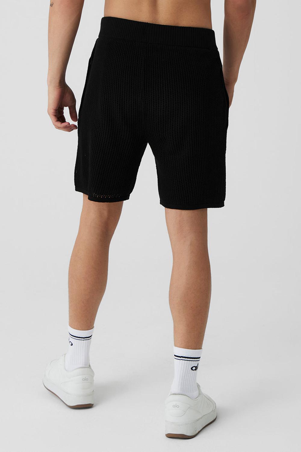 Alo Yoga Open-Knit Uomo Short Nere | Italia  ZFD-512480
