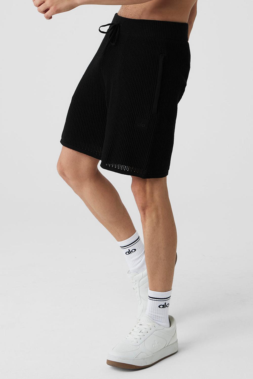 Alo Yoga Open-Knit Uomo Short Nere | Italia  ZFD-512480
