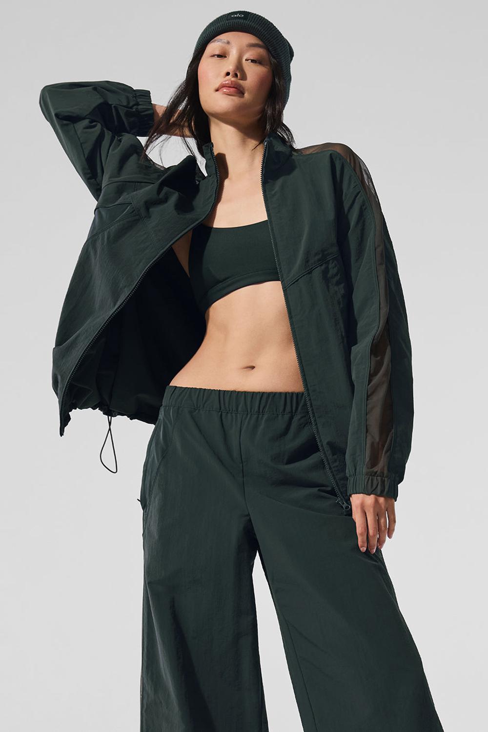 Alo Yoga Origin Full-Zip Track Donna Giacca Verdi | Italia  FAD-107835