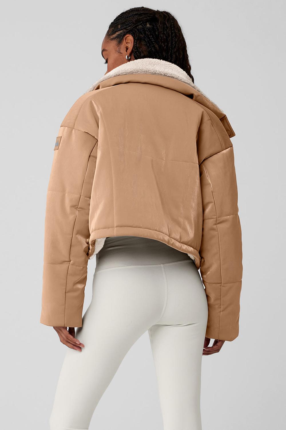 Alo Yoga Orion Cropped Donna Giacca Puffer Toasted Almond | Italia  VYD-384927