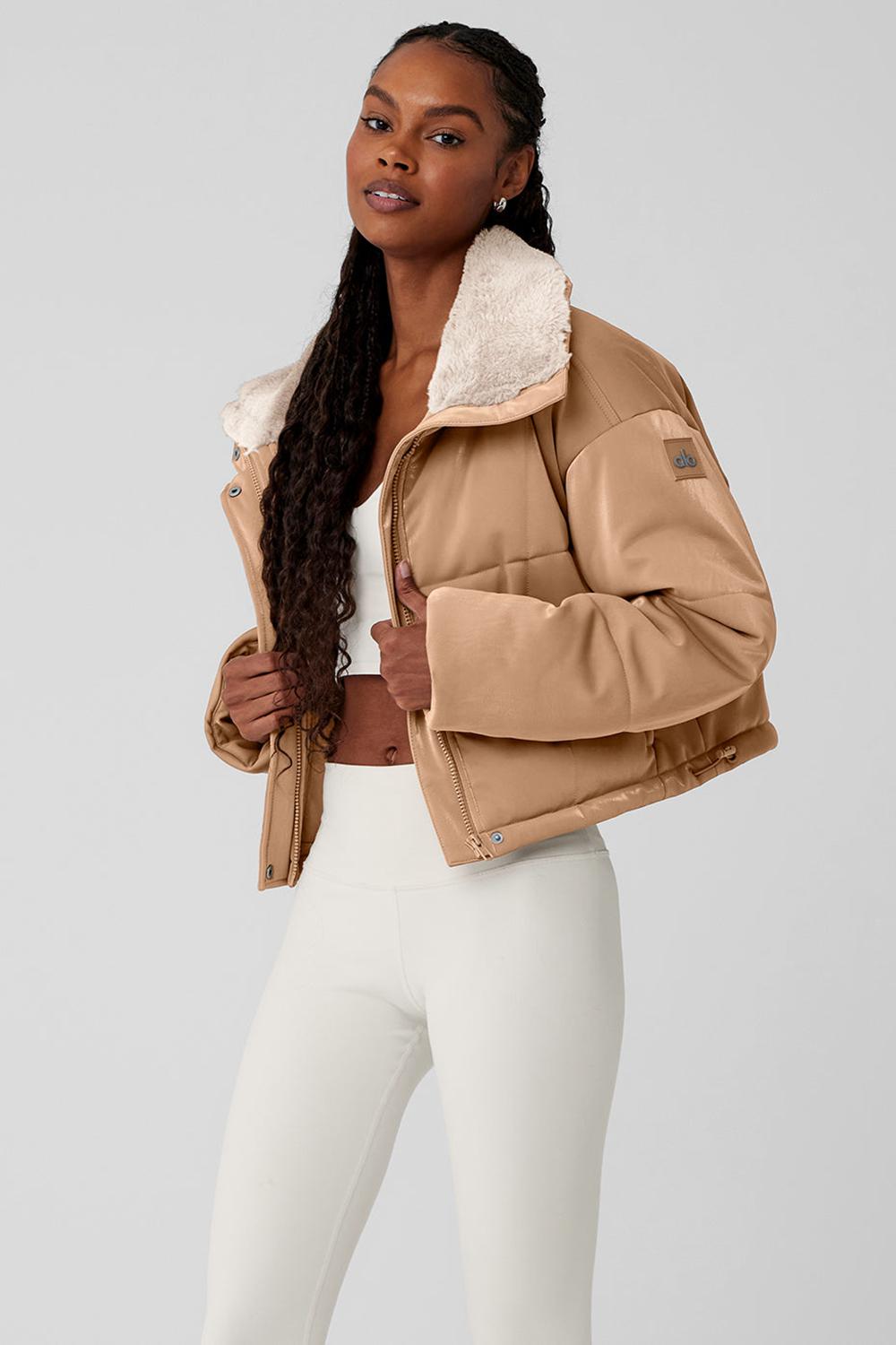 Alo Yoga Orion Cropped Donna Giacca Puffer Toasted Almond | Italia  VYD-384927