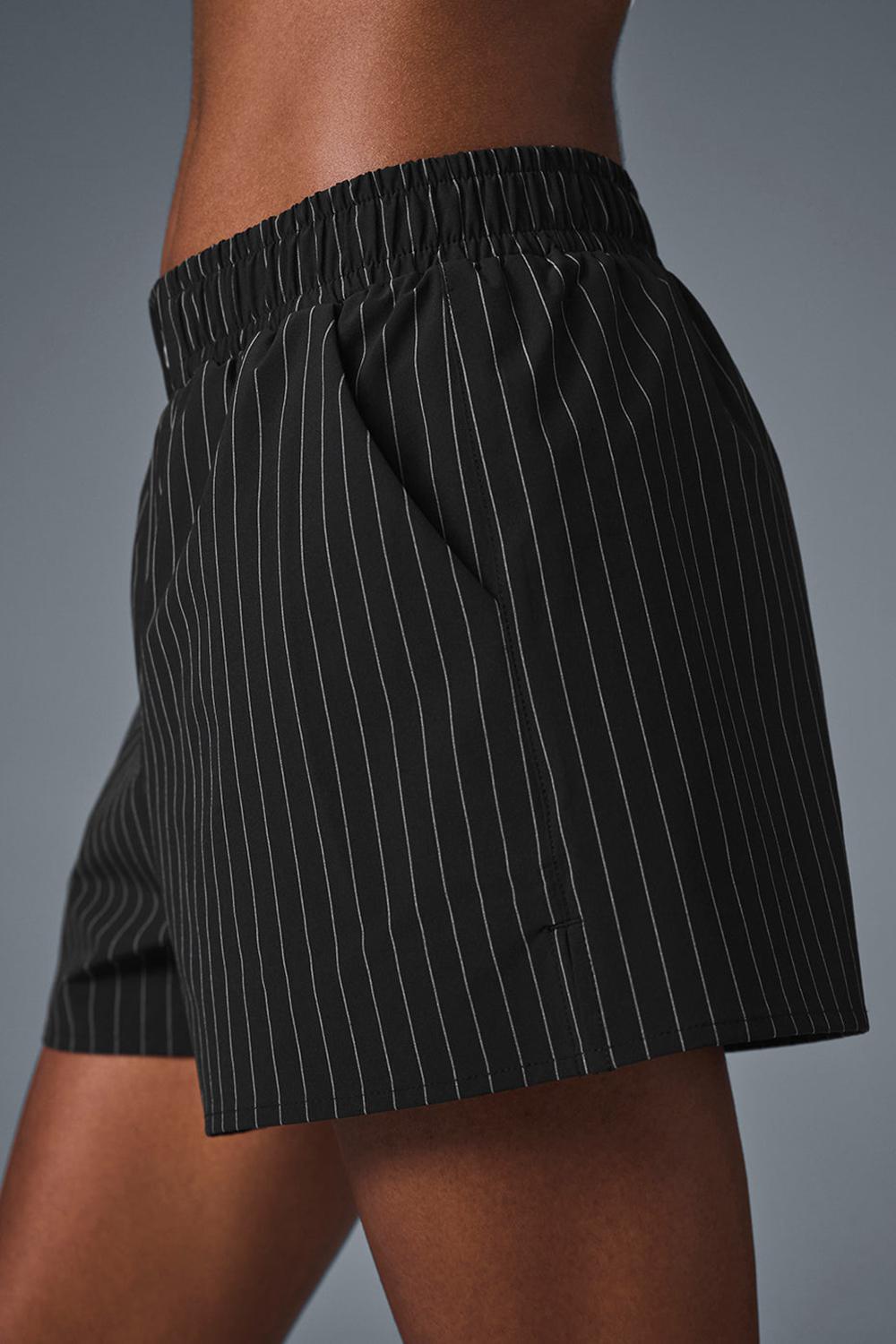 Alo Yoga Pinstripe Daylight Donna Boxer Nere Titanium | Italia  VTH-625801
