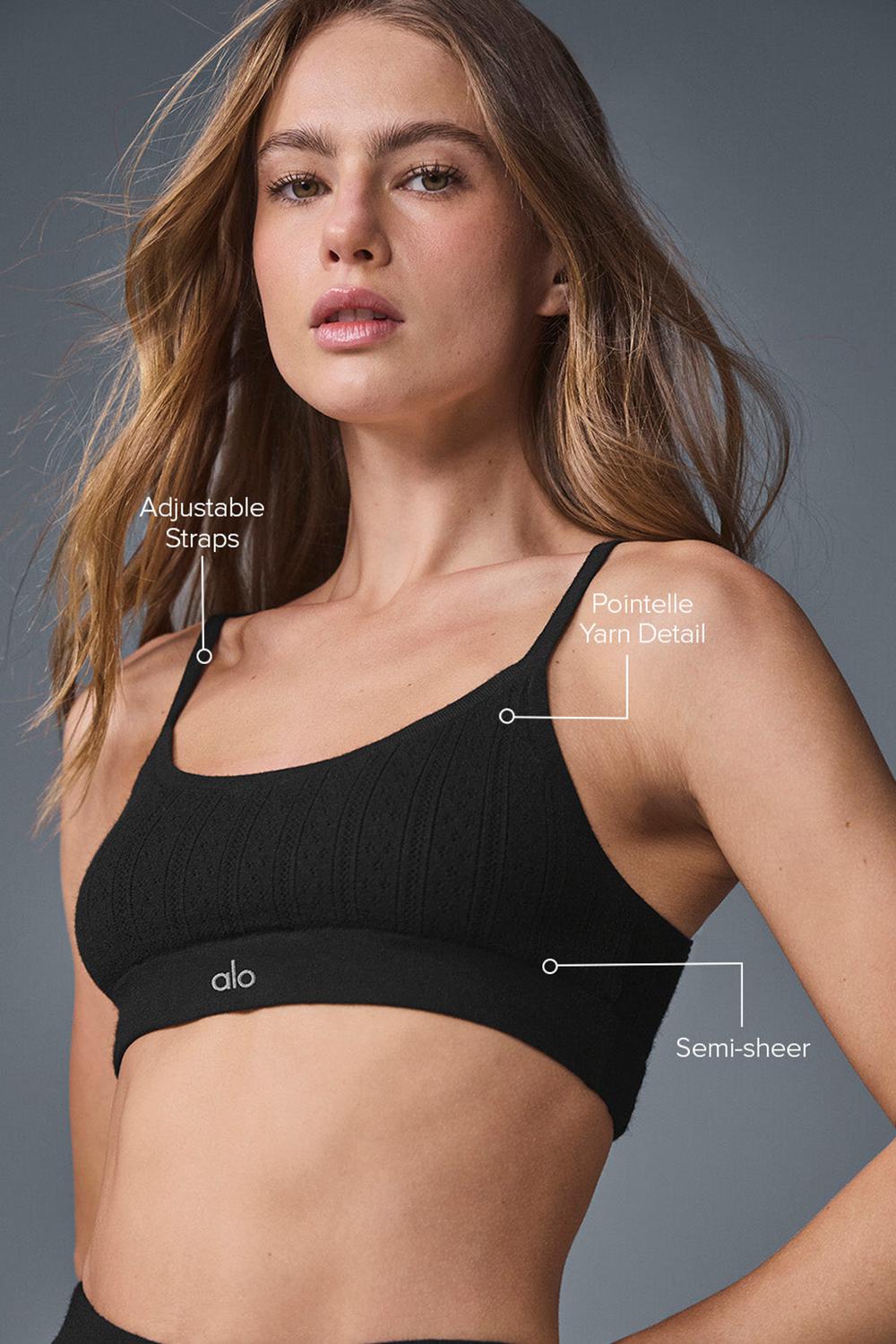 Alo Yoga Pointelle Sweater Be Mine Donna Reggiseno Nere | Italia  UXW-768014