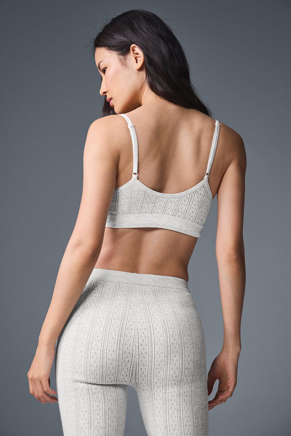 Alo Yoga Pointelle Sweater Be Mine Donna Reggiseno Grigie Chiaro | Italia  LTU-731054