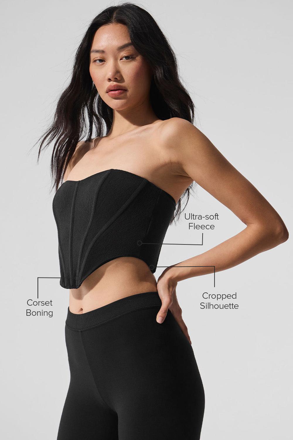 Alo Yoga Polar Fleece Corset Donna Corsetto Nere | Italia  DFI-354079