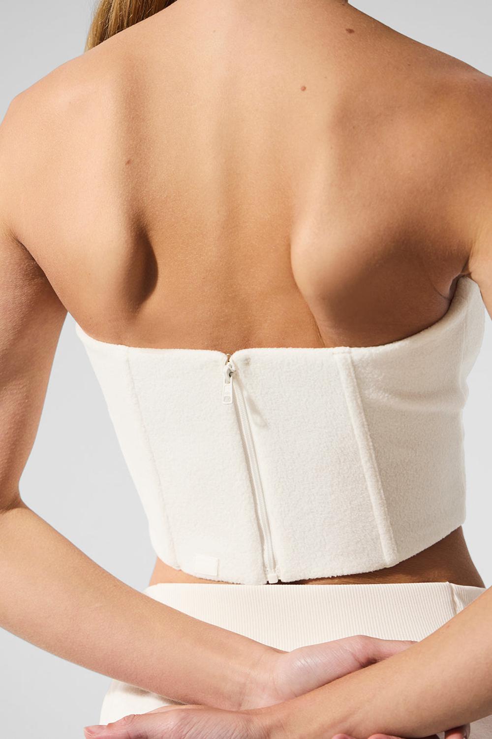 Alo Yoga Polar Fleece Corset Donna Corsetto Ivory | Italia  TYR-142609