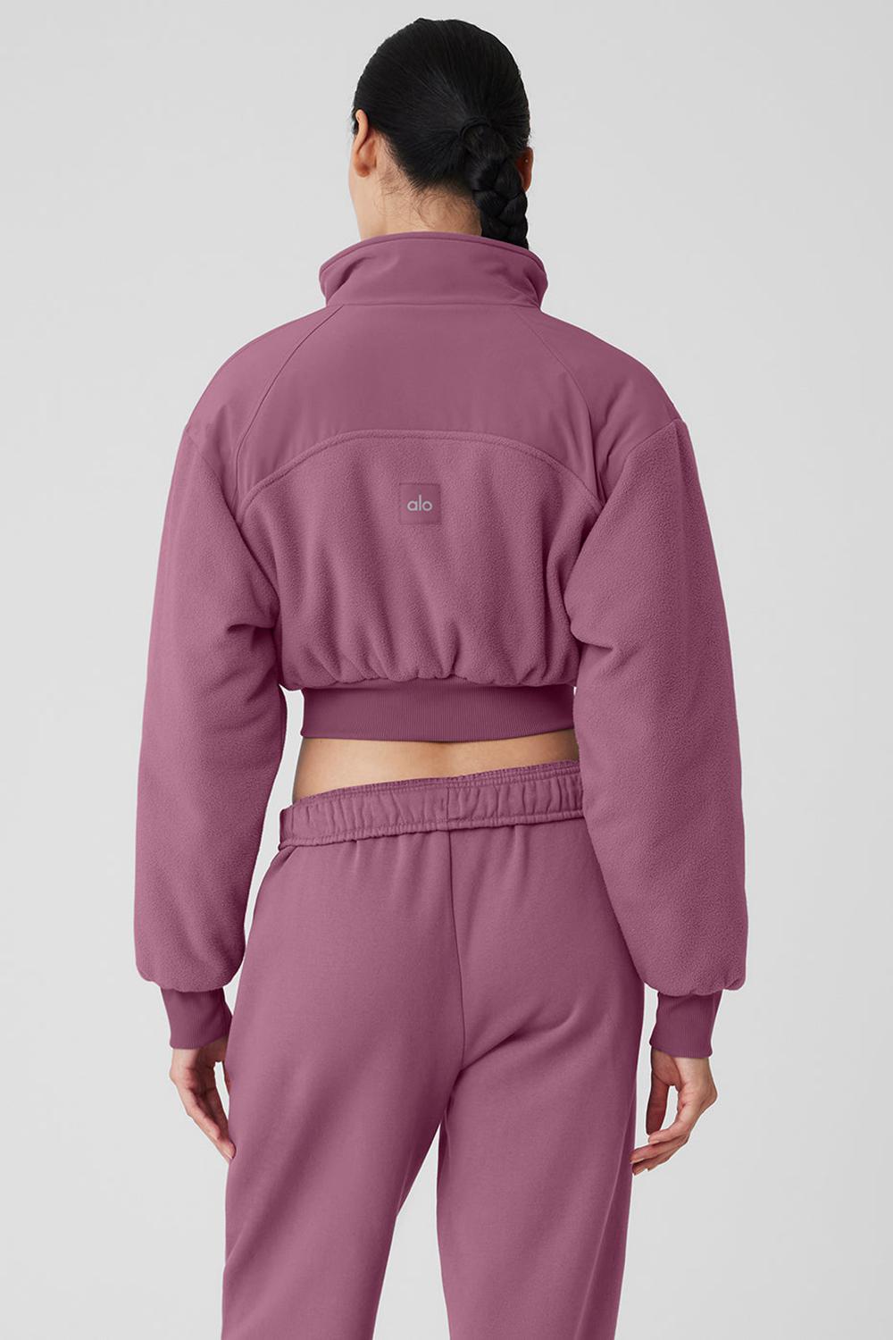 Alo Yoga Polar Fleece Cropped Wintry Mix Donna Giacca Soft Mulberry | Italia  KXY-358690