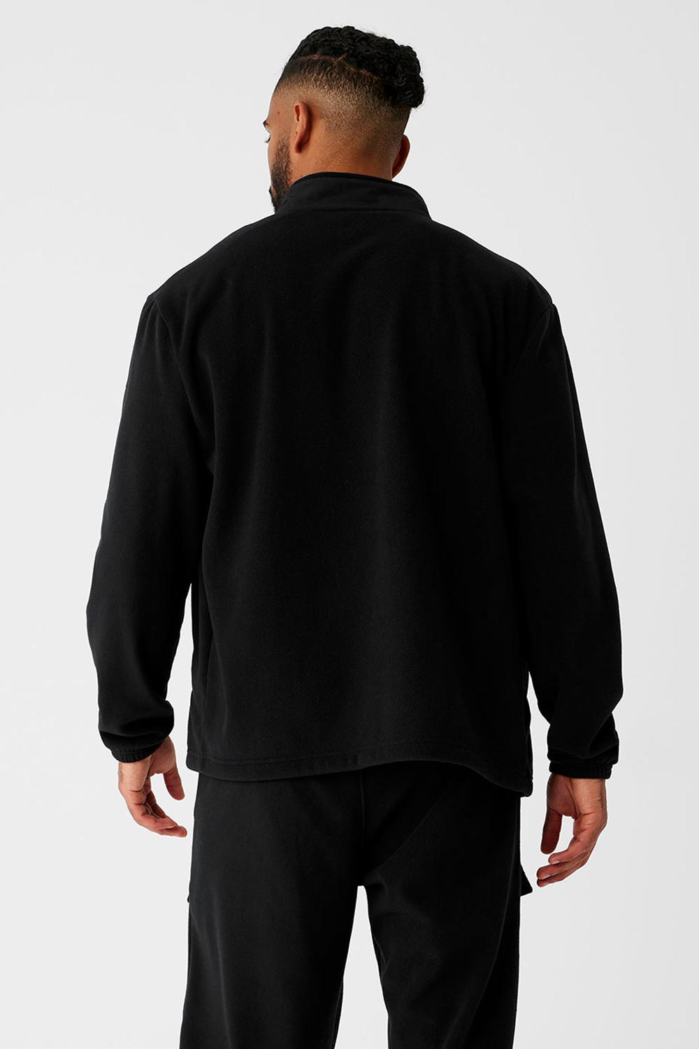 Alo Yoga Polar Fleece Ridge Full Zip Uomo Giacca Nere | Italia  UED-972856