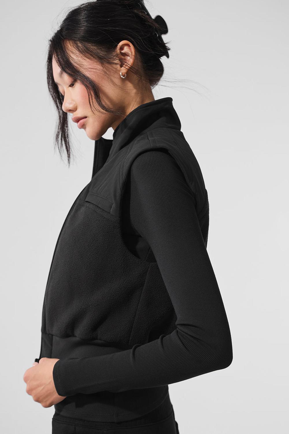 Alo Yoga Polar Fleece Wintry Mix Donna Gilet Nere | Italia  JWZ-654183