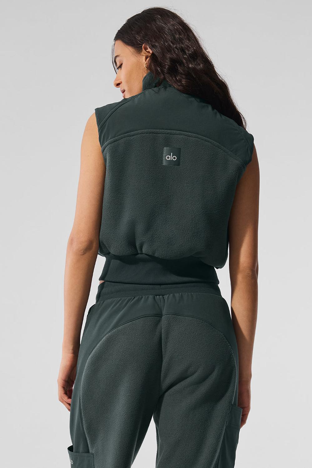 Alo Yoga Polar Fleece Wintry Mix Donna Gilet Verdi | Italia  SPJ-695023