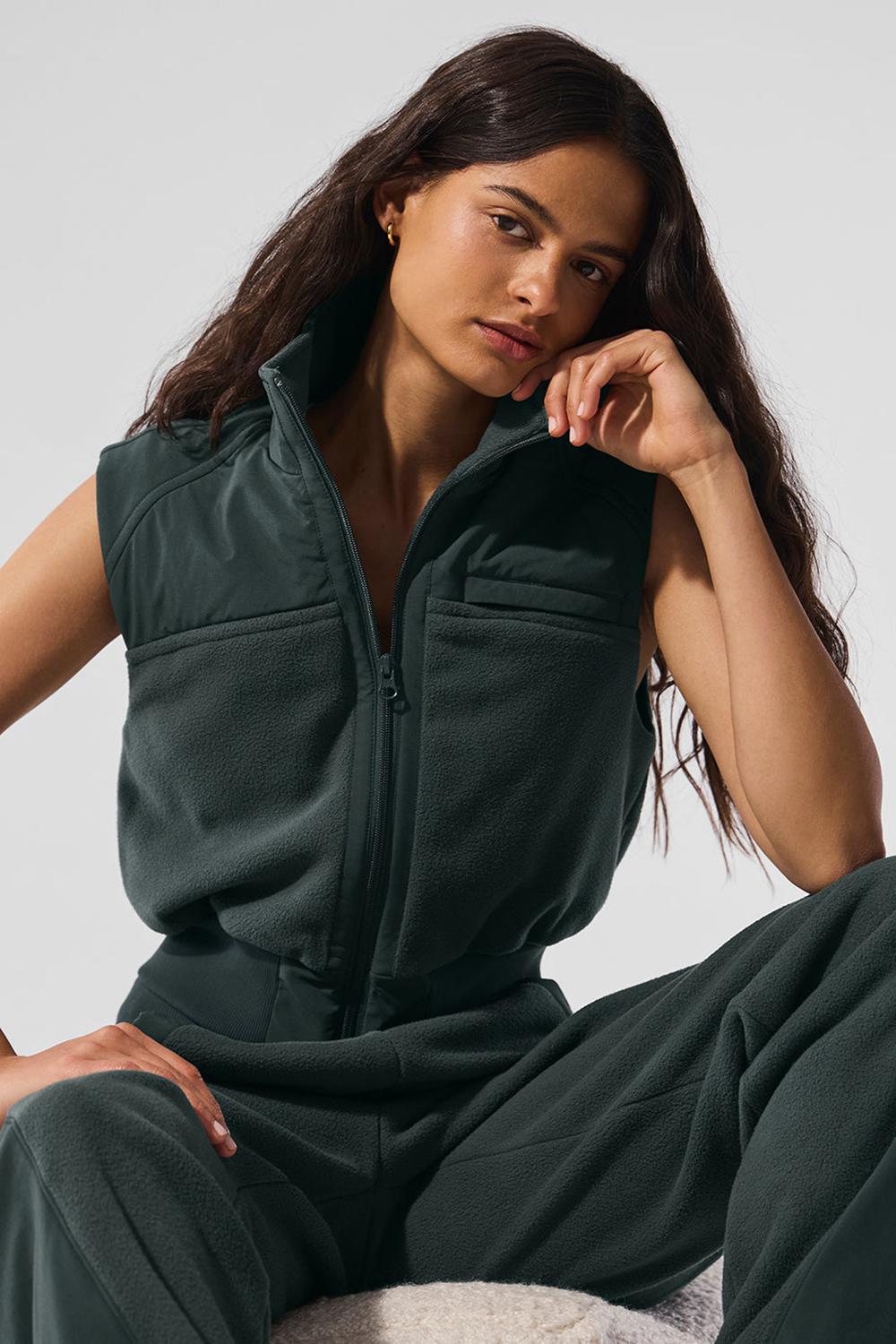 Alo Yoga Polar Fleece Wintry Mix Donna Gilet Verdi | Italia  SPJ-695023