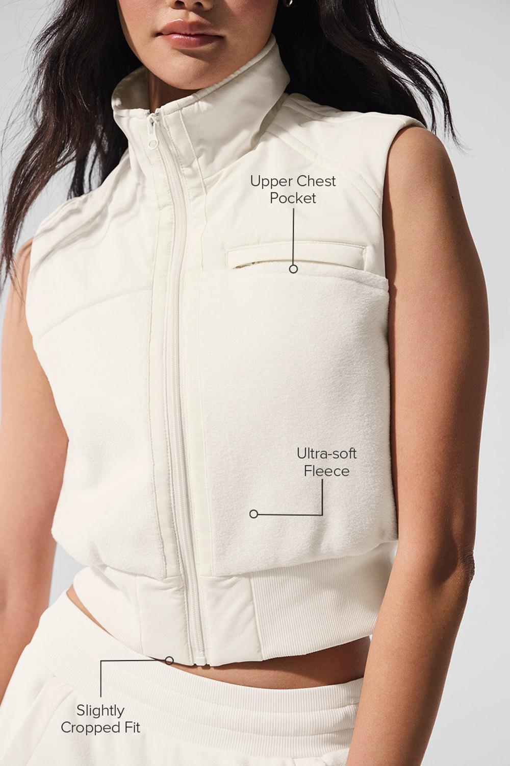 Alo Yoga Polar Fleece Wintry Mix Donna Gilet Ivory | Italia  ZFI-153680