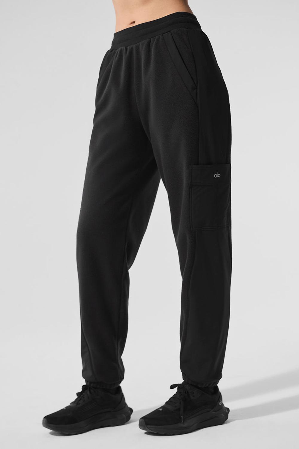 Alo Yoga Polar Fleece Wintry Mix Donna Pant Nere | Italia  EBP-697102