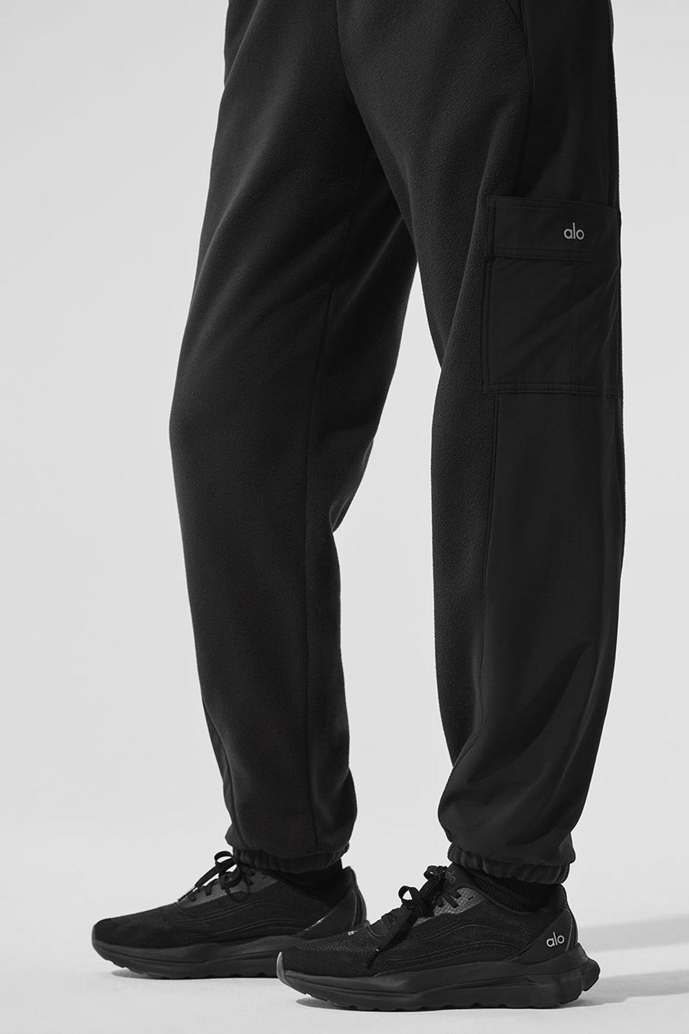 Alo Yoga Polar Fleece Wintry Mix Donna Pant Nere | Italia  EBP-697102