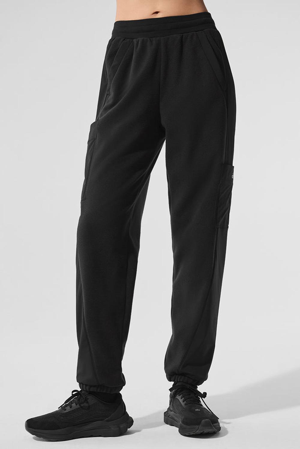 Alo Yoga Polar Fleece Wintry Mix Donna Pant Nere | Italia  EBP-697102