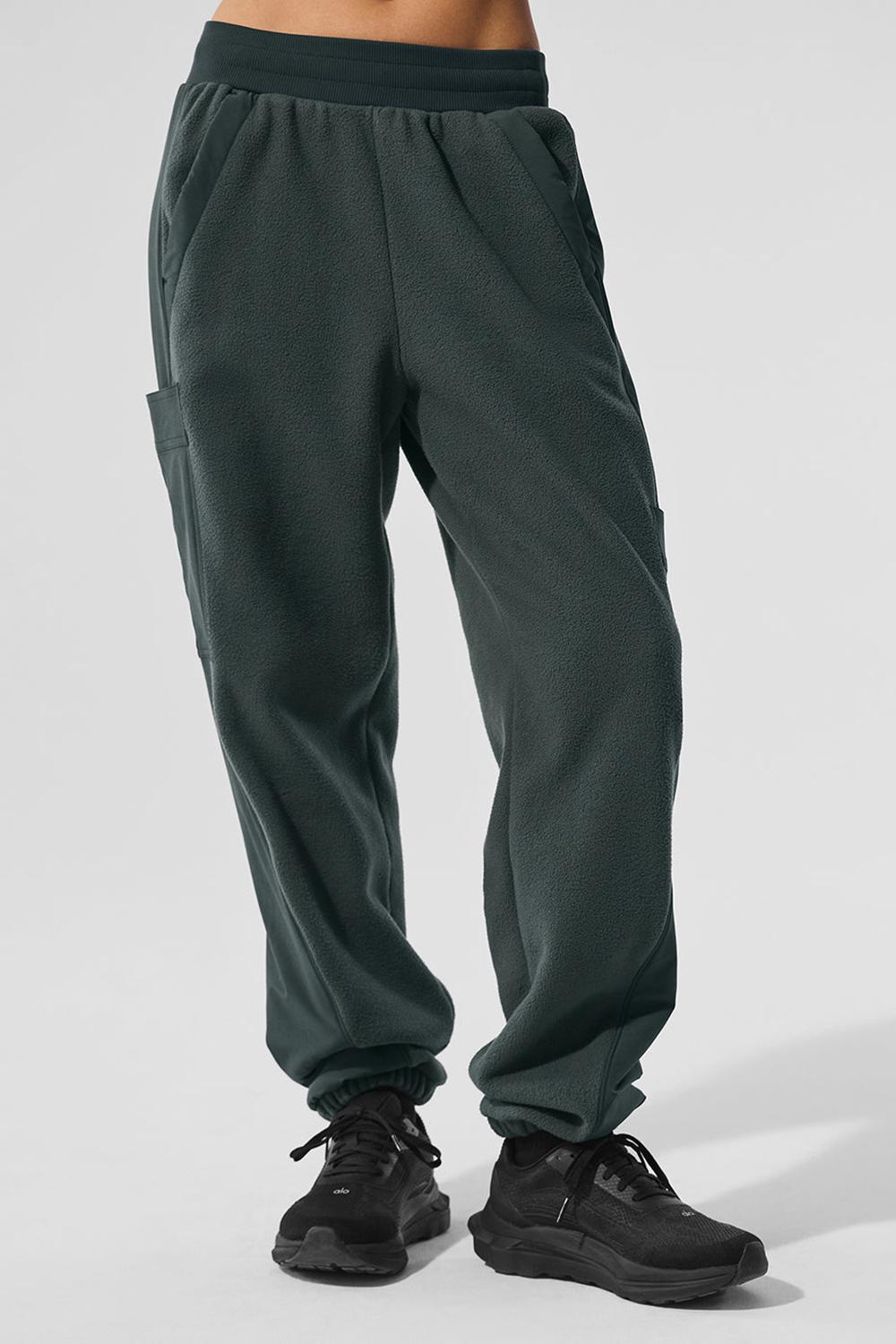 Alo Yoga Polar Fleece Wintry Mix Donna Pant Verdi | Italia  JSA-463781