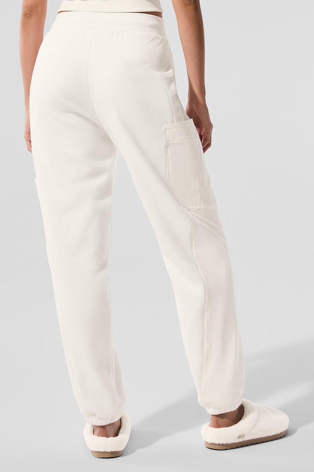 Alo Yoga Polar Fleece Wintry Mix Donna Pant Ivory | Italia  ZVQ-715439