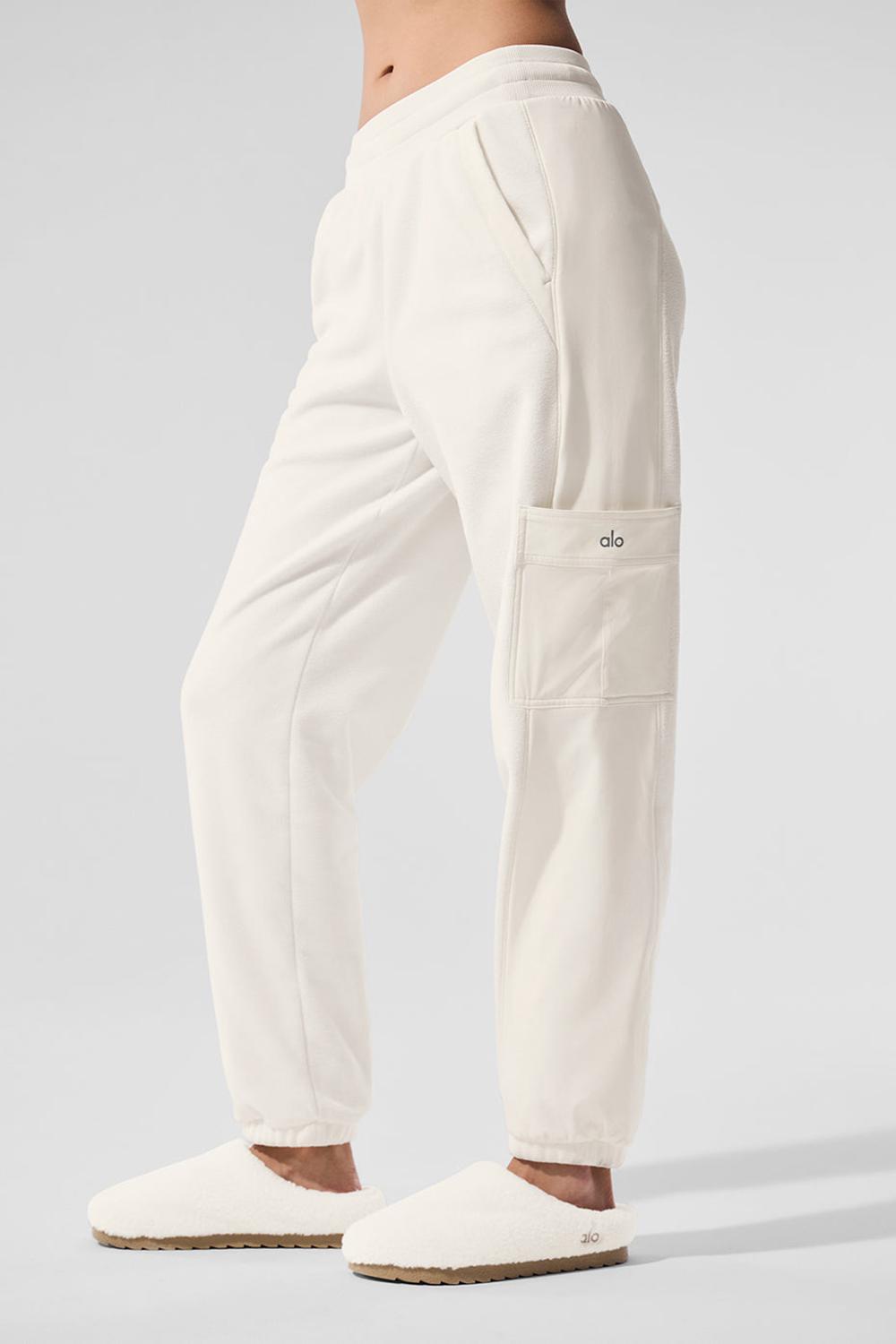 Alo Yoga Polar Fleece Wintry Mix Donna Pant Ivory | Italia  ZVQ-715439