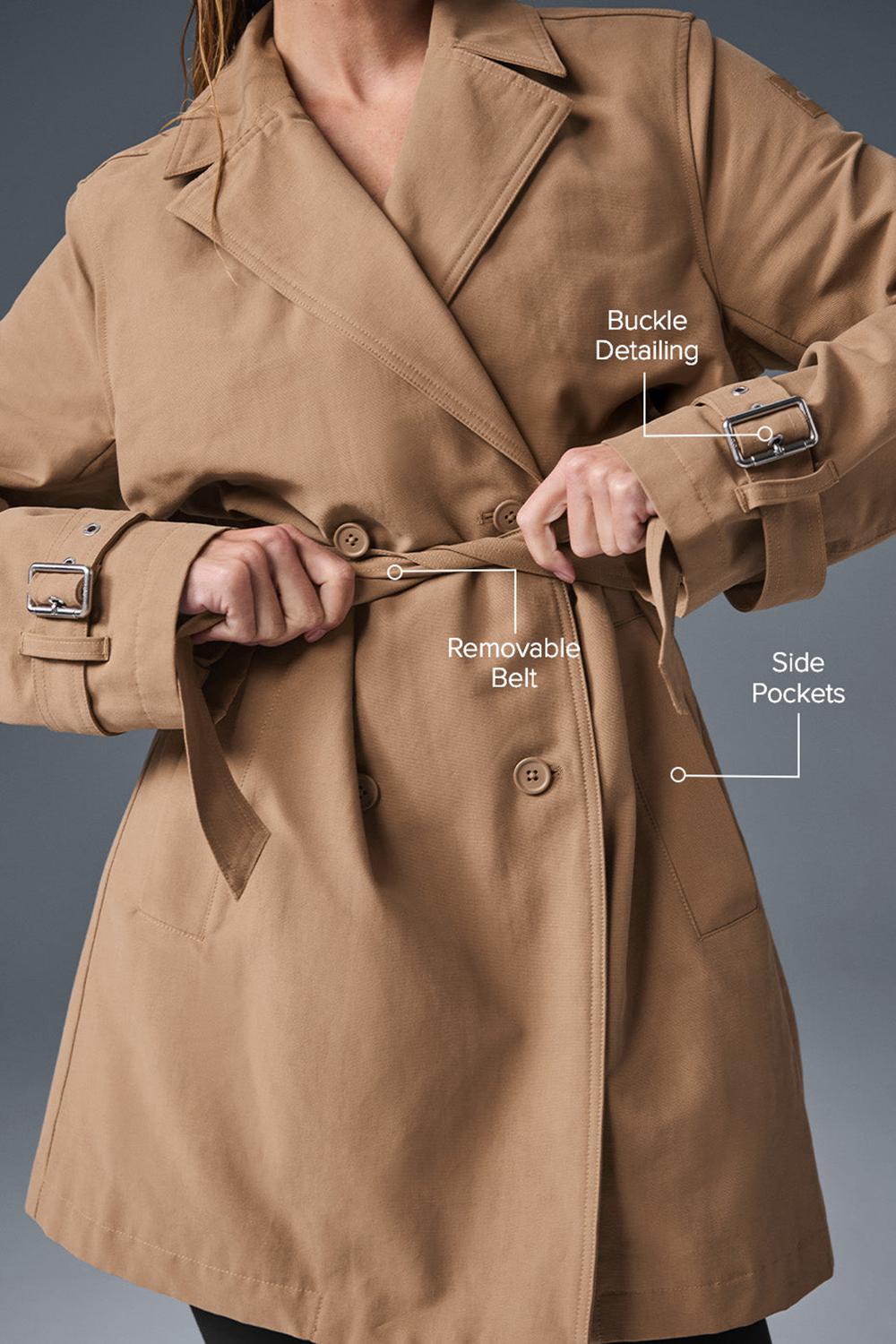 Alo Yoga Prime Donna Trench Toasted Almond | Italia  OQY-389106